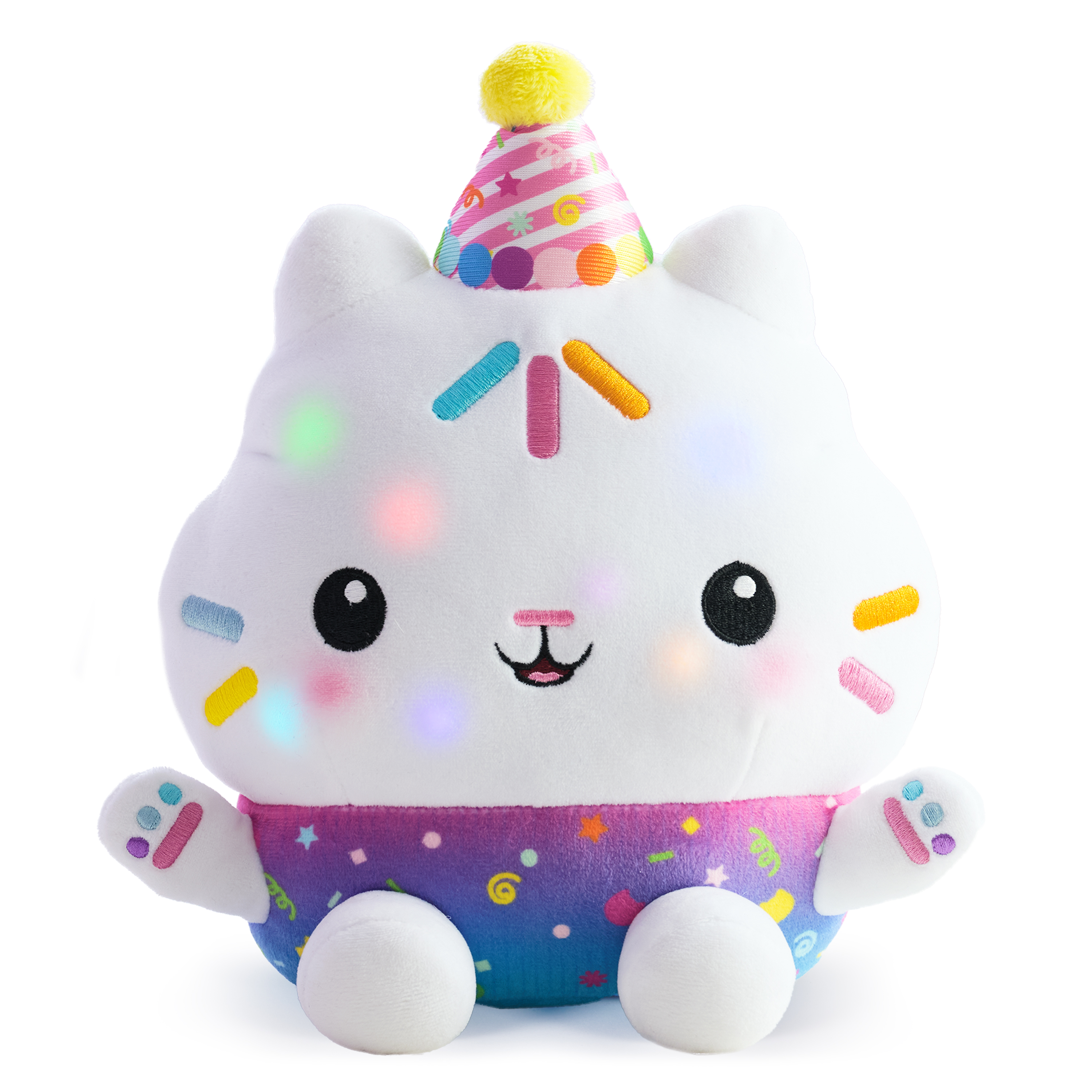 Gabby’s Dollhouse Celebrations, Sprinkle Party Cakey Cat Plush, 10-Inch Interactive Stuffed Animal with Sounds, Kids Toys for Girls & Boys Ages 3+ by SPIN MASTER TOYS