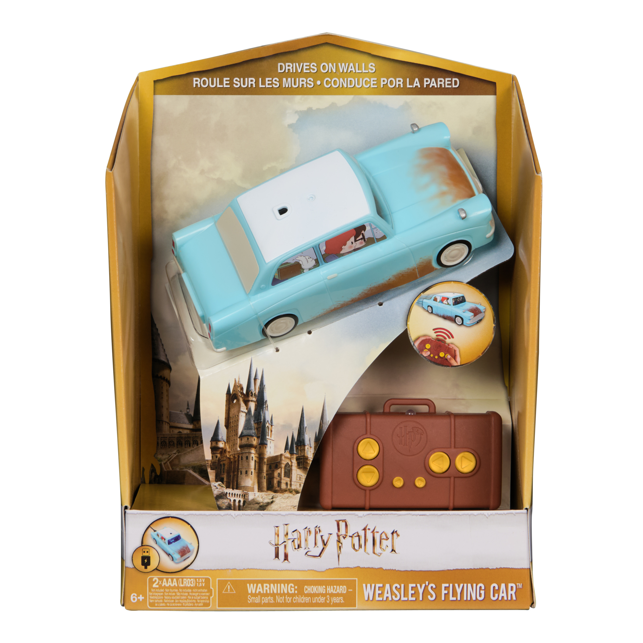Wizarding World Harry Potter, Weasleys Flying Remote Control Car with Zero Gravity Technology, Kids Toys for Ages 6 and up by SPIN MASTER TOYS
