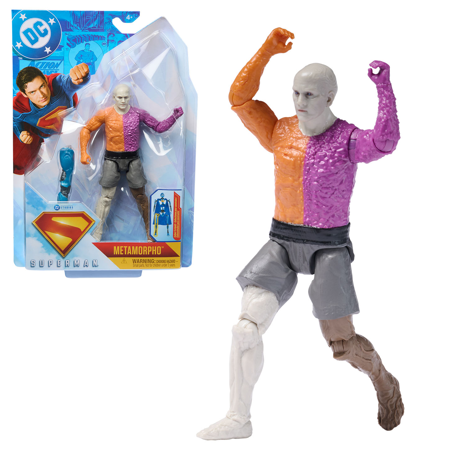 DC Comics, SUPERMAN 6-Inch Metamorpho Action Figure, Authentic SUPERMAN Movie Styling, Super Heroes Kids Toys For Boys and Girls Ages 4 and Up by SPIN MASTER TOYS