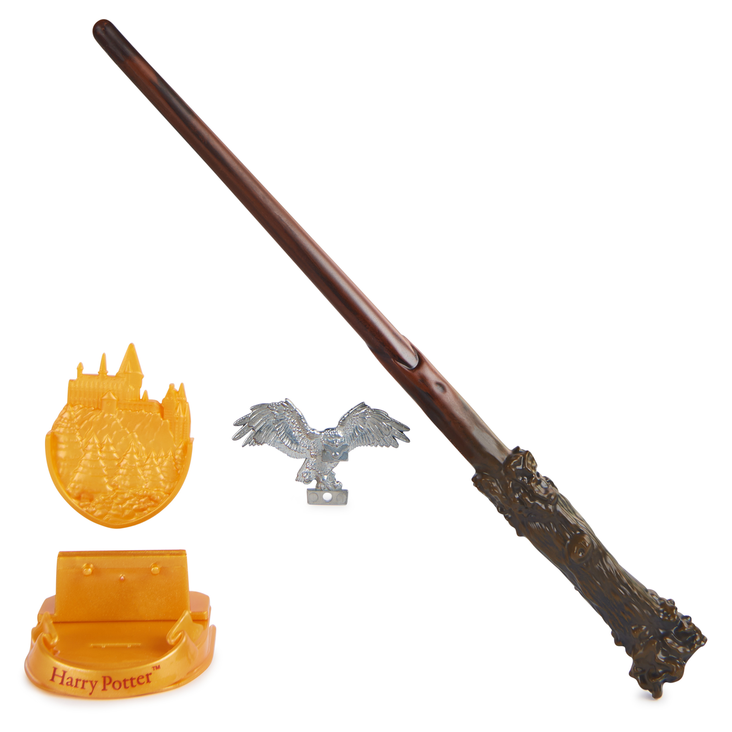Wizarding World Harry Potter, 12-inch Magical Collector Harry Potter Wand with Stand & Die-cast Icon, Magical Creatures Series by SPIN MASTER TOYS