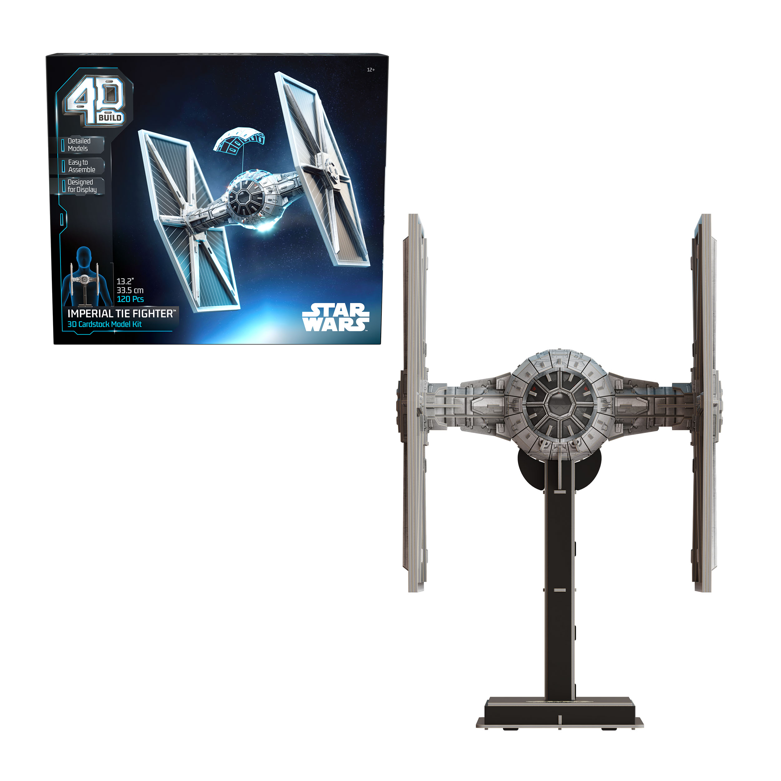 4D Build, Star Wars Imperial Tie Fighter 3D Model Kit, Star Wars Collectibles & Desk Decor, for Ages 12 & Up by SPIN MASTER TOYS