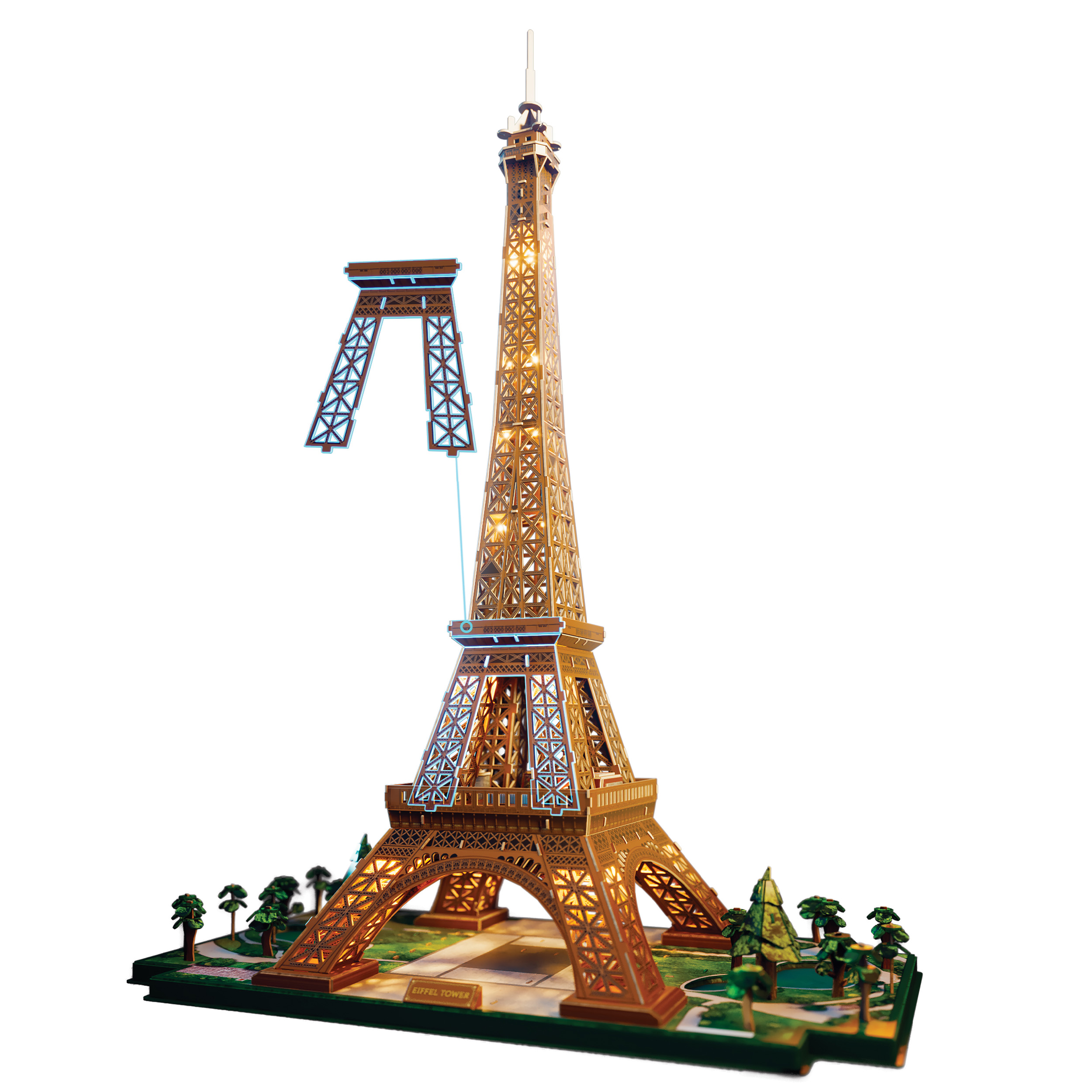 4D Build, Architect Series Eiffel Tower 3D Model Kit with LED