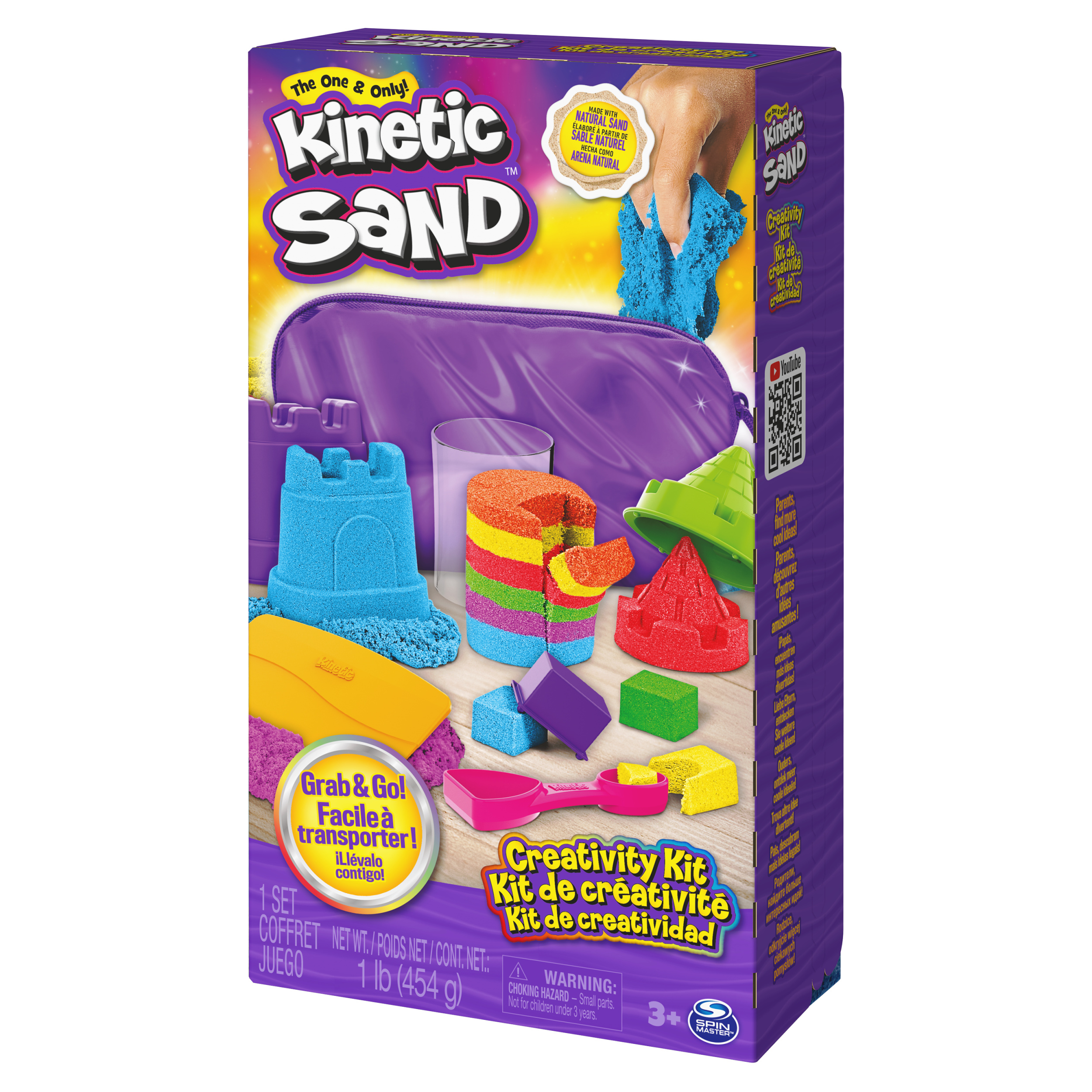 Kinetic Sand Beach Sand 1.36 Kg – Le Sable Magique Qui Ne Sèche Jamais, Pour Des Heures De Créativité !