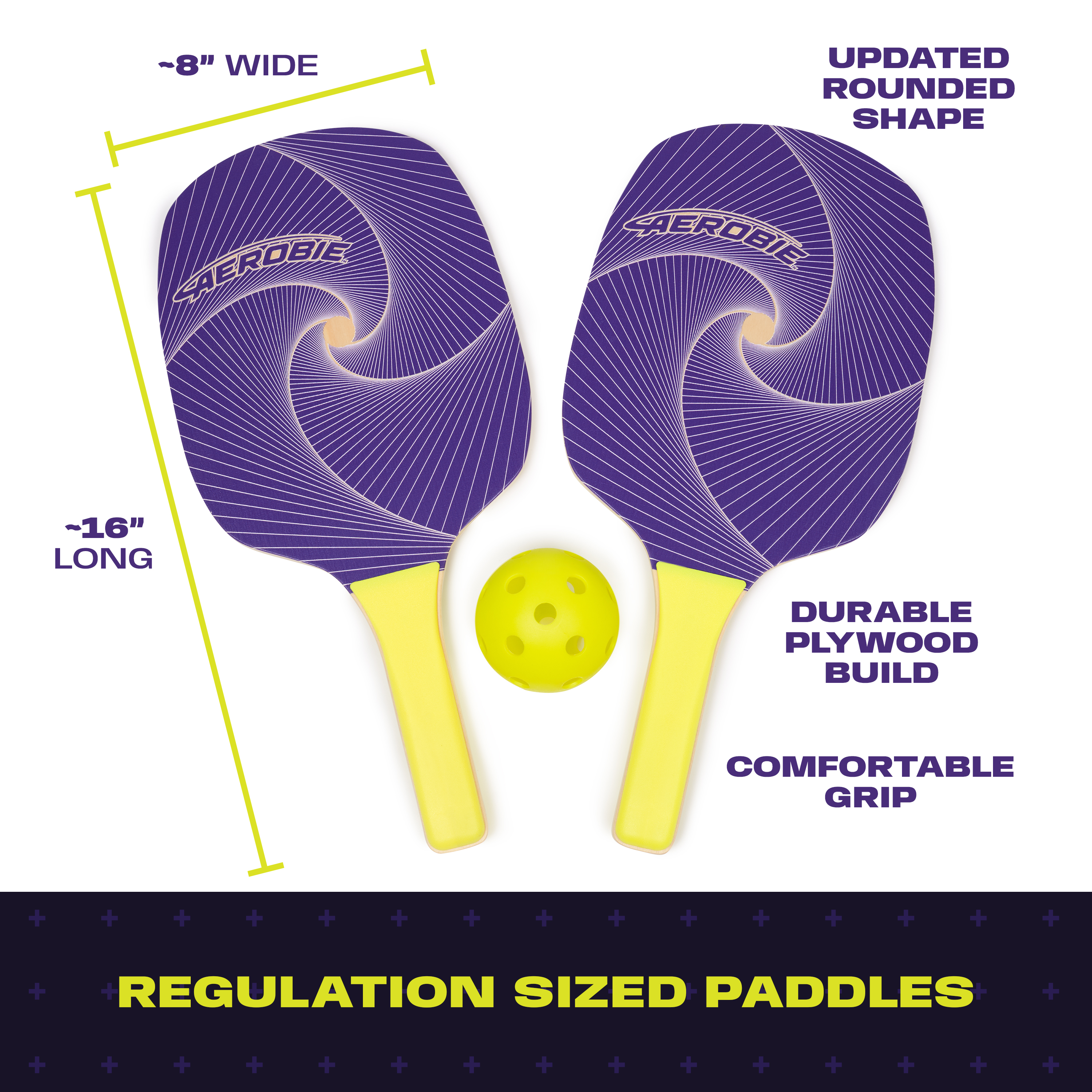 Aerobie Pickleball Set, Pickleball Paddles and Ball for Yard Games
