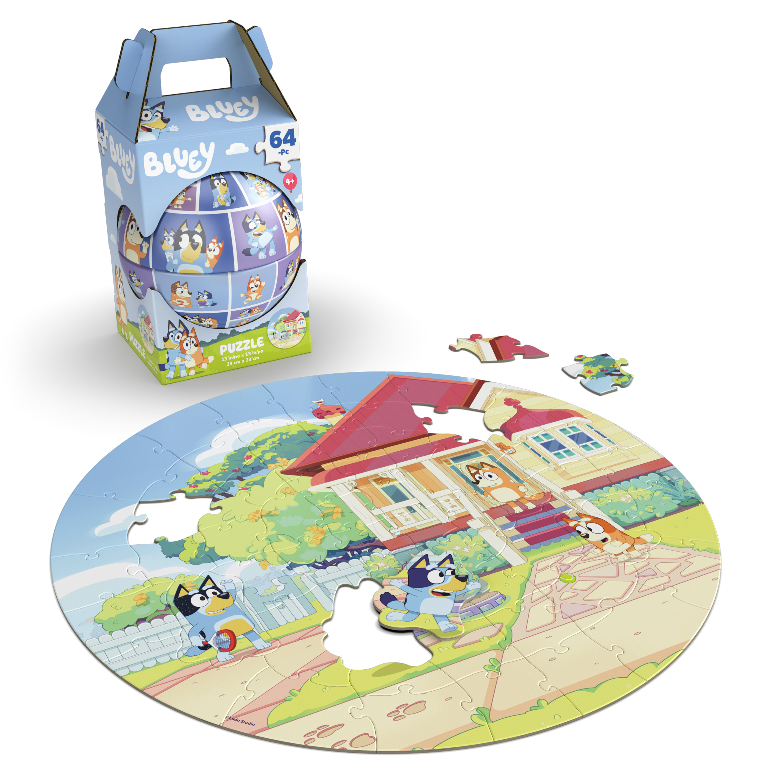 Spin Master Games, Bluey, 64-Piece Puzzle Sphere, Round Puzzle, Puzzles ...