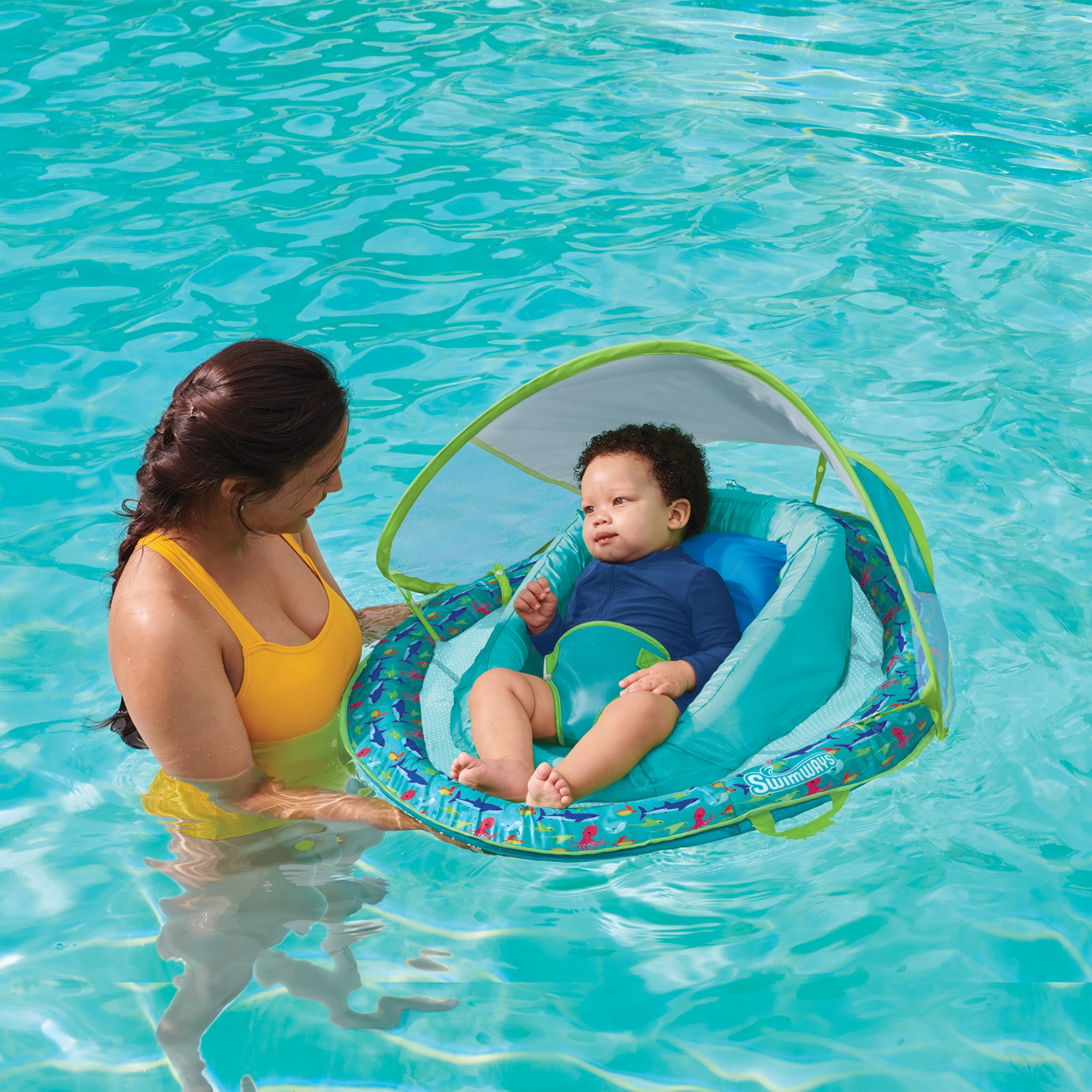 Sun Canopy How To Fold A Swimways Baby Float Baby Floaty With