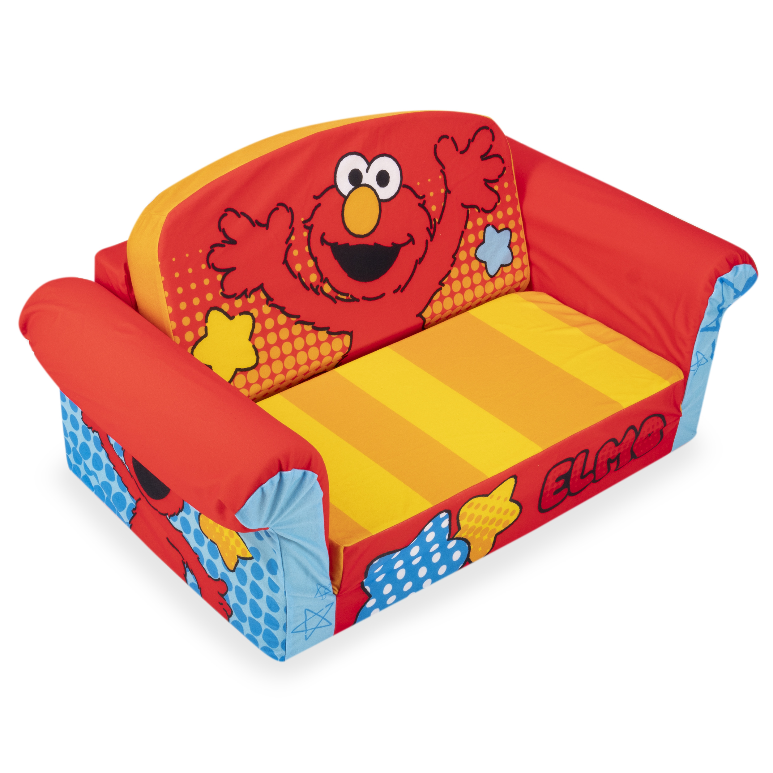 Marshmallow Furniture Children s 2 in 1 Flip Open Foam Compressed Sofa Sesame Street s Elmo Spin Master