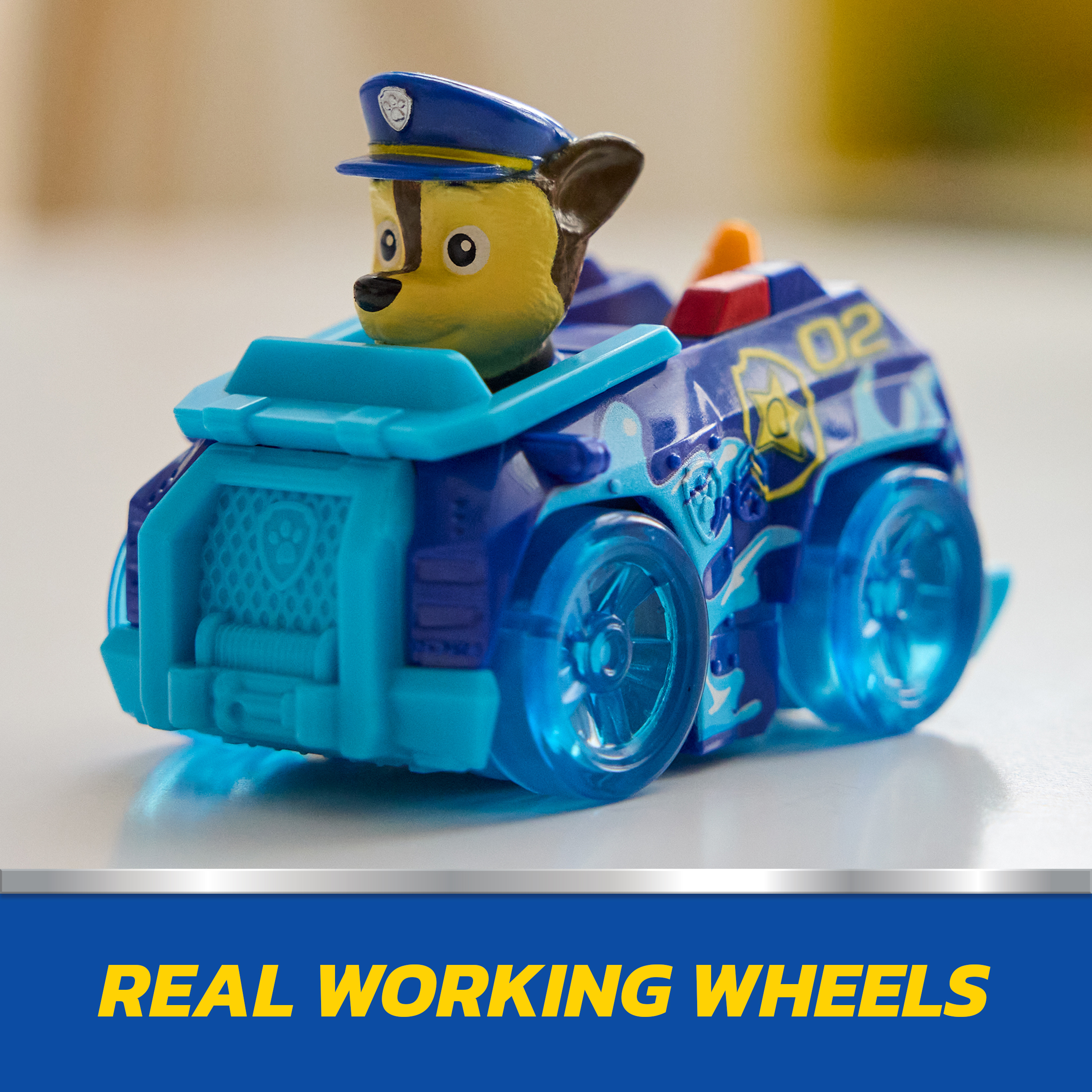 PAW Patrol Pup Squad Chase Pup Squad Racer, 2.5-Inch Splash Racer with ...