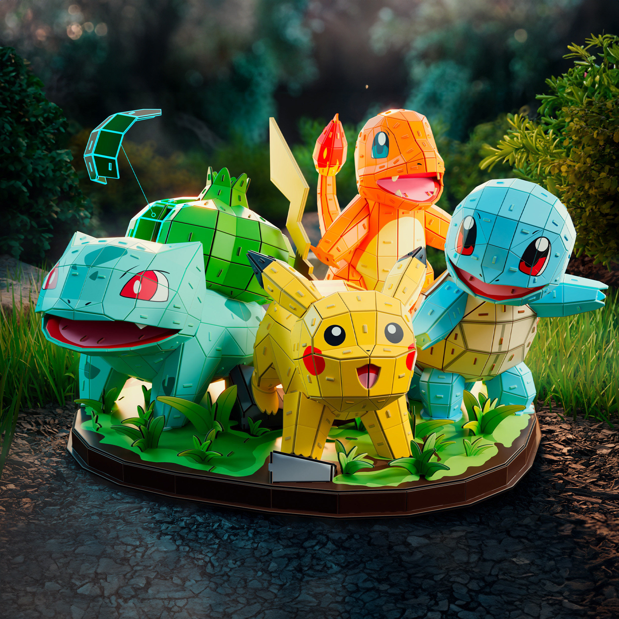 4D Build, Pokémon Starter Set 3D Model Kit, Costco Exclusive, 716 ...