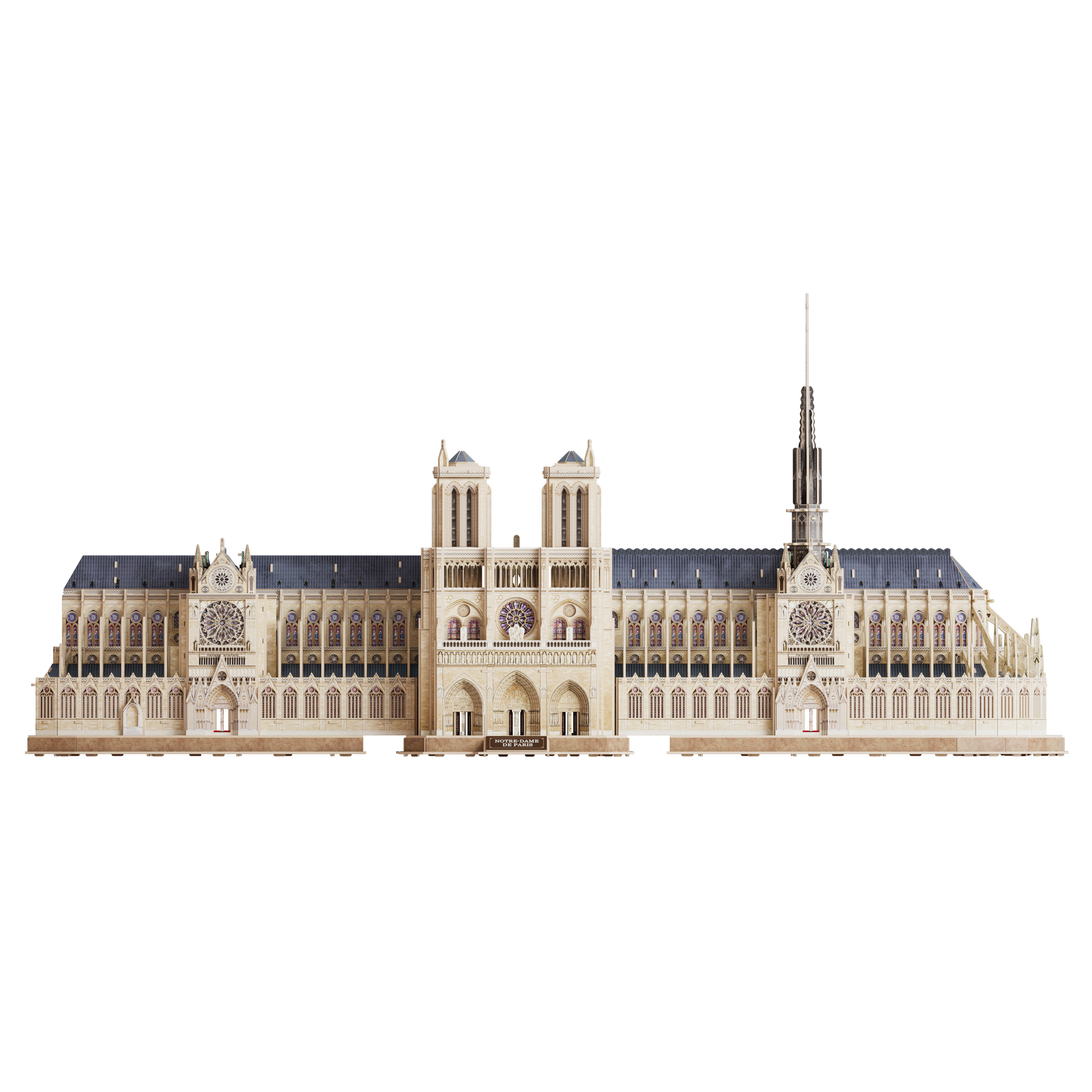 Fisca 3D-Puzzle Notre Dame De Paris – 266 Teile – Mit LED-Licht – Holz – 12,1 X 3,55 X 15,56 Zoll – DIY-Hobby Fisca 3D-Puzzle Notre Dame De Paris – 266 Teile – Mit LED-Licht – Holz – 12,1 X 3,55 X 15,56 Zoll – DIY-Hobby