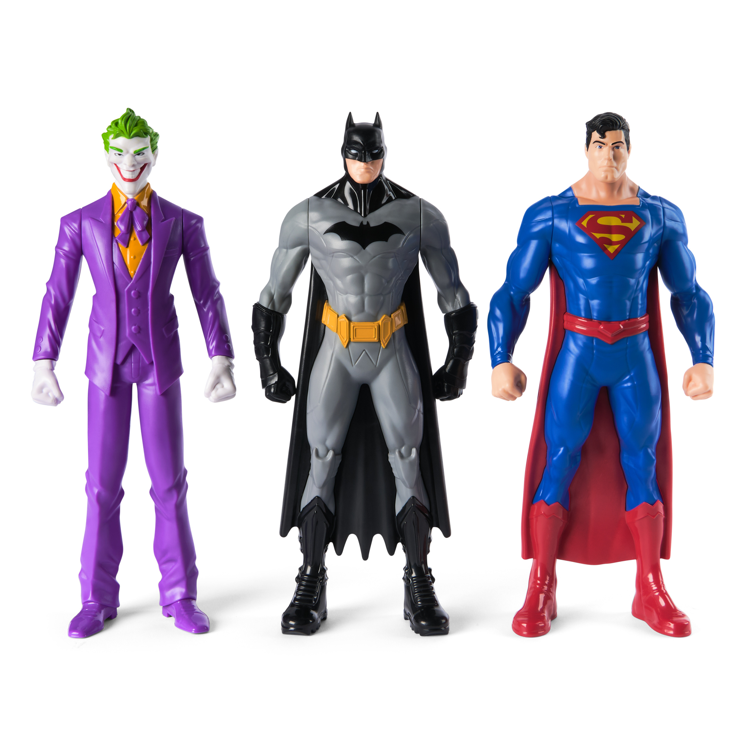DC Comics The Joker Batman and Superman Action Figure 3 Pack Kids Toy Gifts for Boys and Girls Ages 3 and Up Spin Master