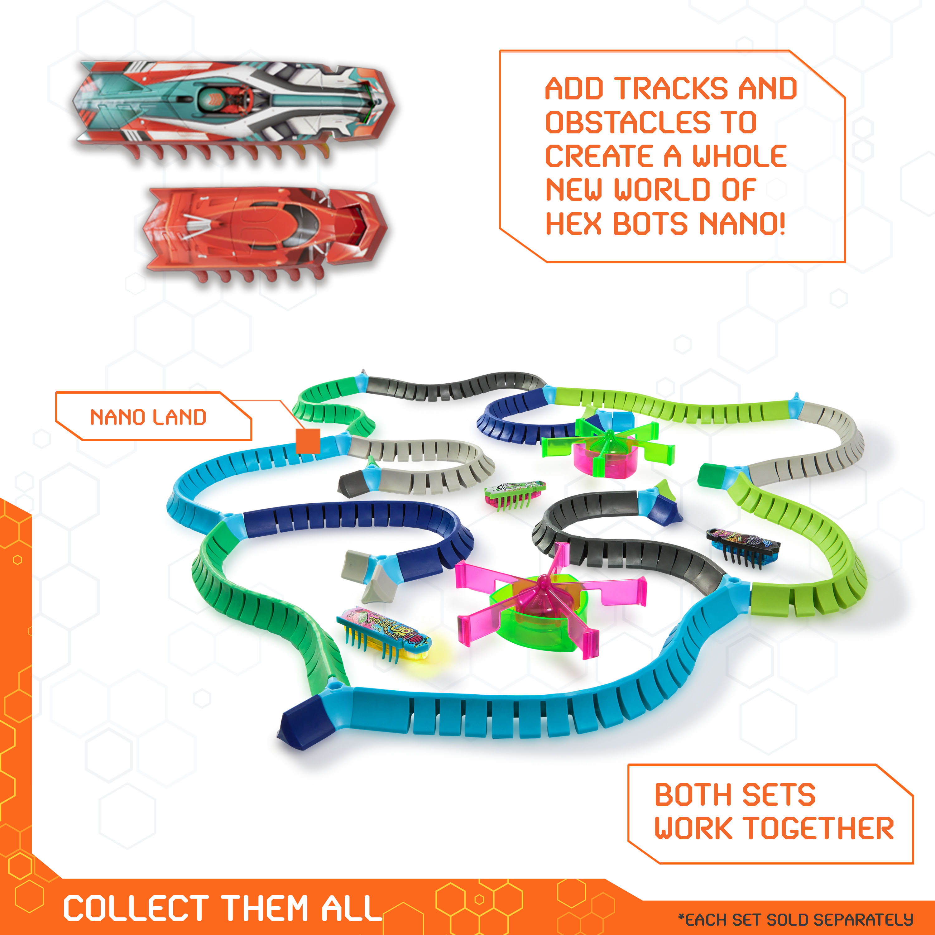 HEX BOTS Nanotopia, Sensory Toys for Kids & Cats with Over 130 Pieces ...