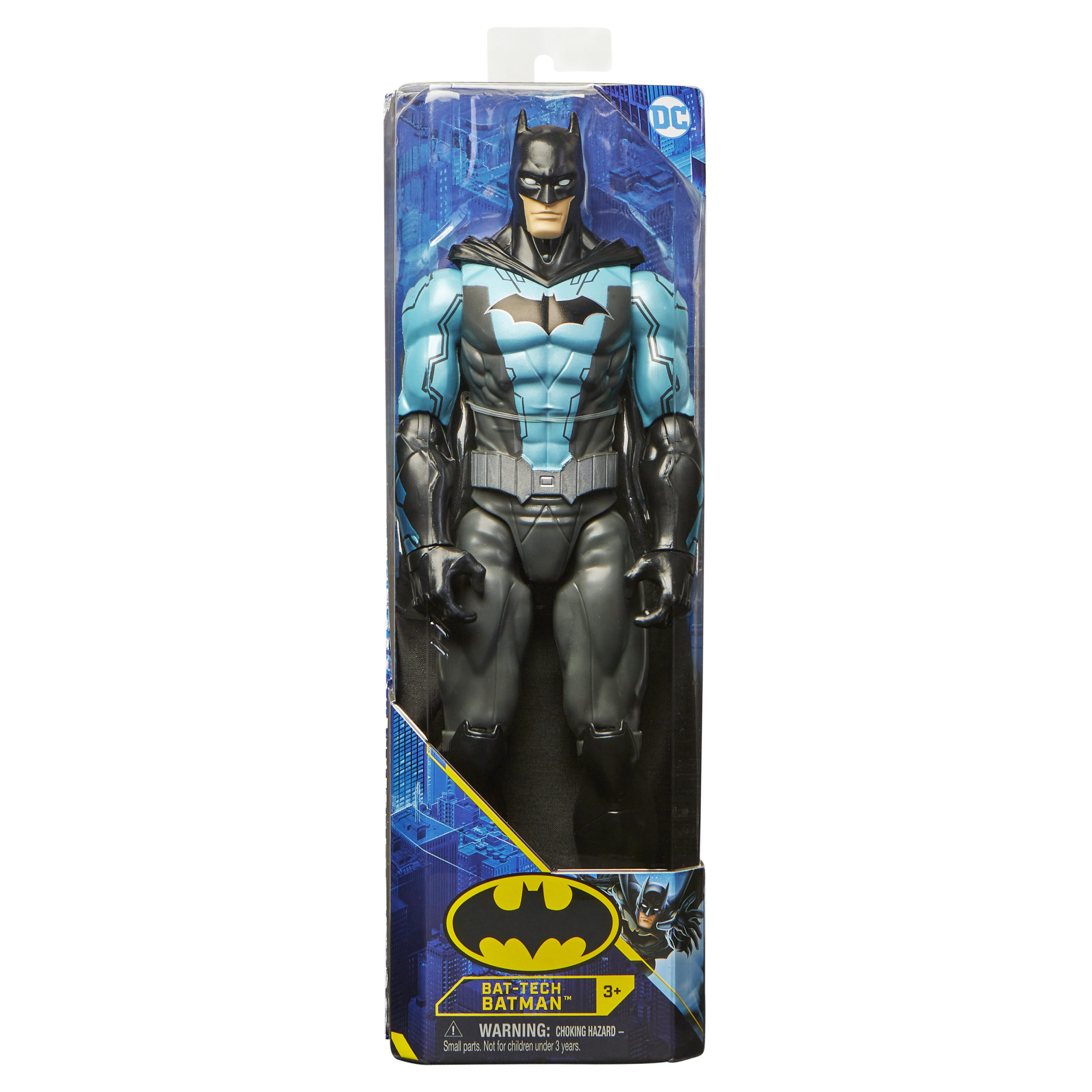 Batman 12 inch Bat Tech Batman Action Figure Black Blue Suit Kids Toys for Boys and Girls Ages 3 and up Spin Master
