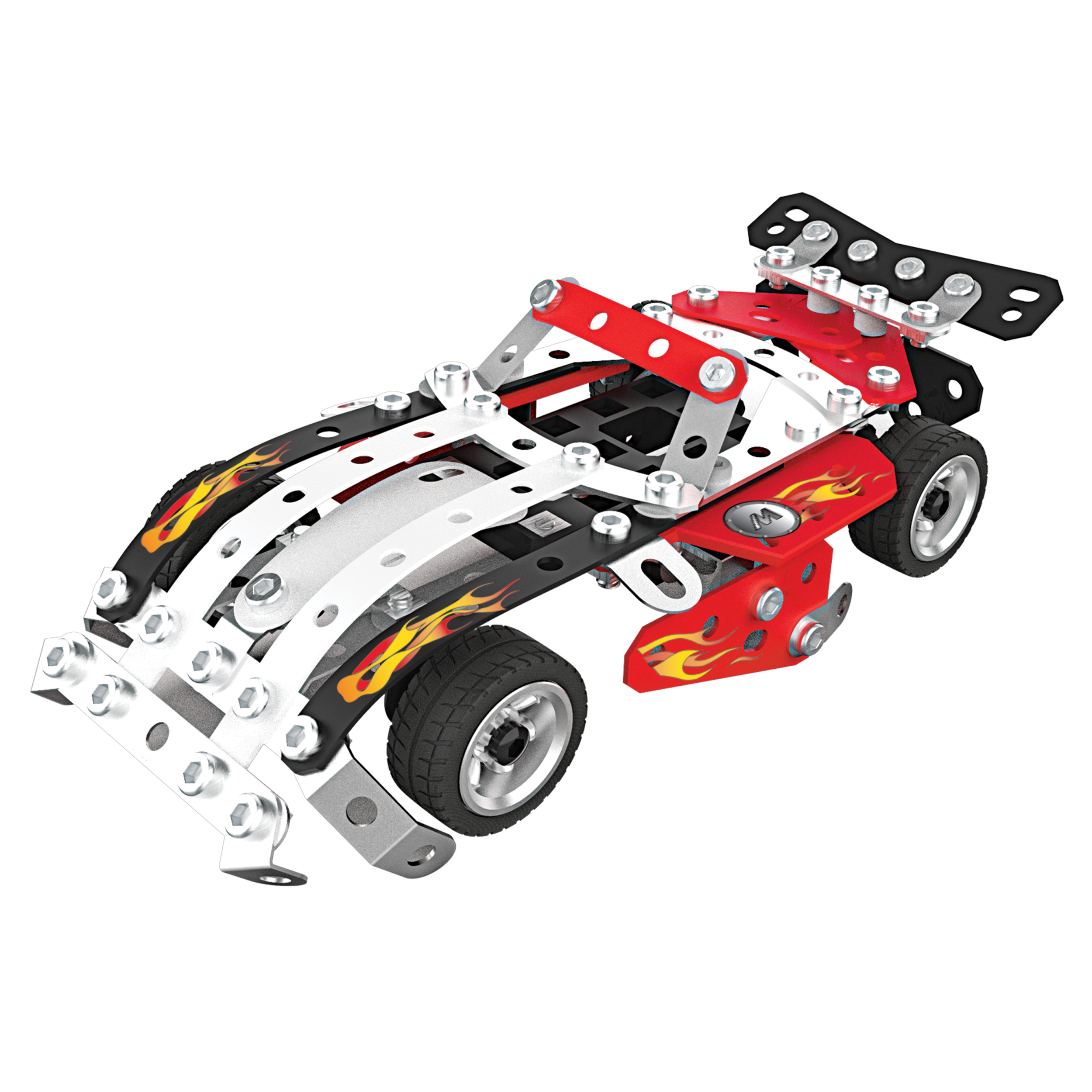 Mech Models Kit Racers Meccano, 10-in-1 Racing Vehicles STEM Model Building Kit with 225 Parts ...
