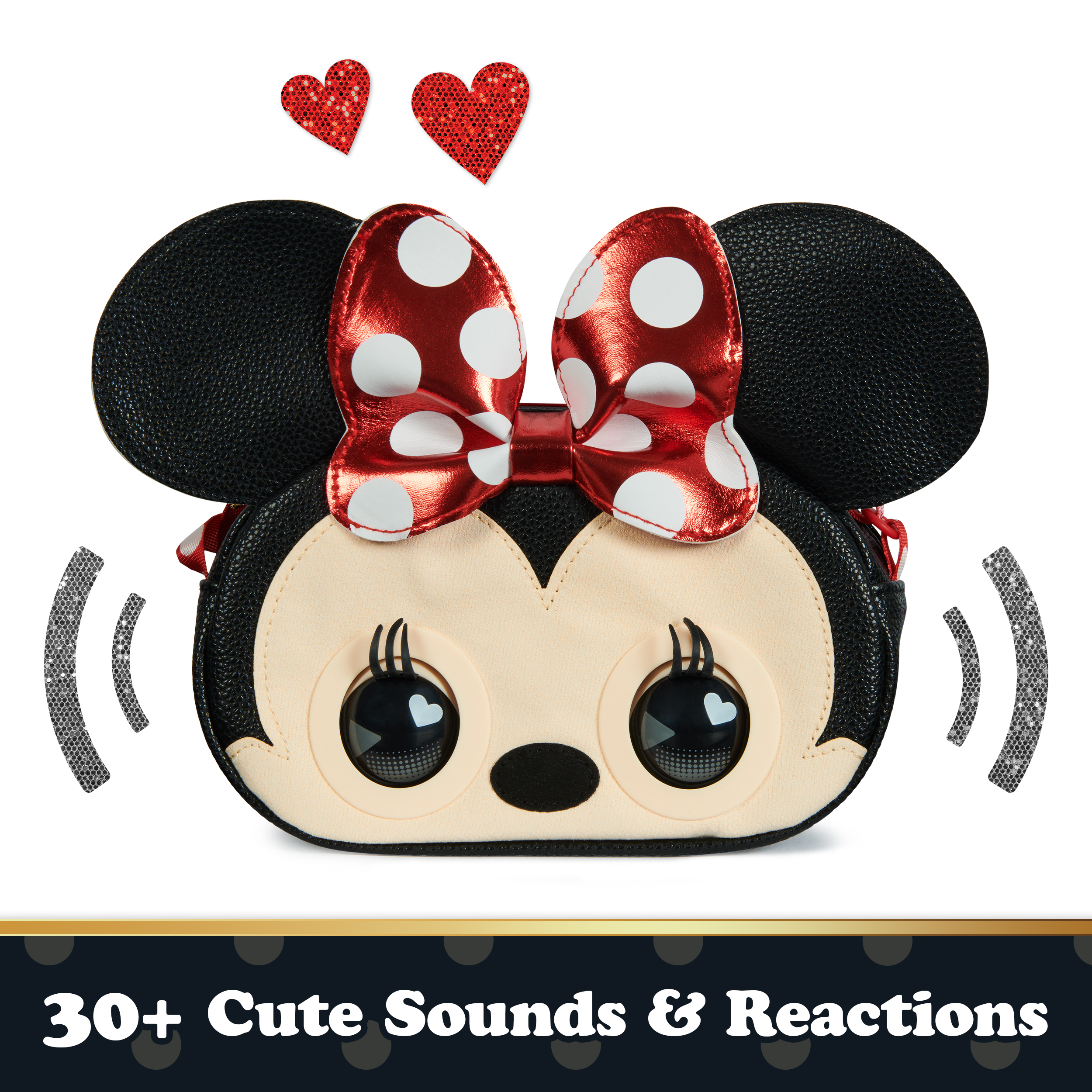 Purse Pets Disney Minnie Mouse Officially Licensed Interactive Pet Toy Kids Purse 30 Sounds Reactions Girls Crossbody Bag Trendy Tween Gifts Spin Master