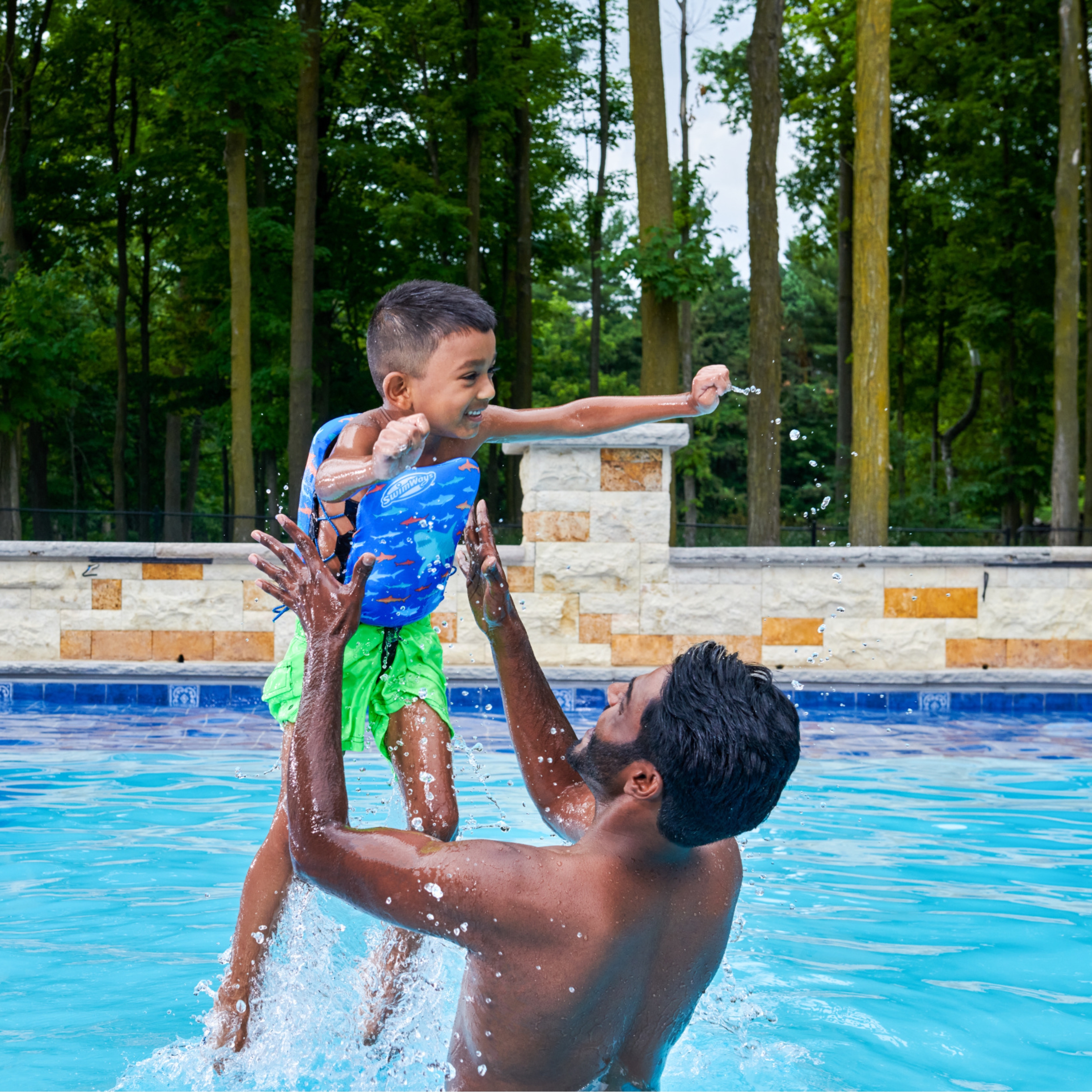 SwimWays Power Swimr Outdoor Pool Swim Vest For Kids Adjustable Kid 
