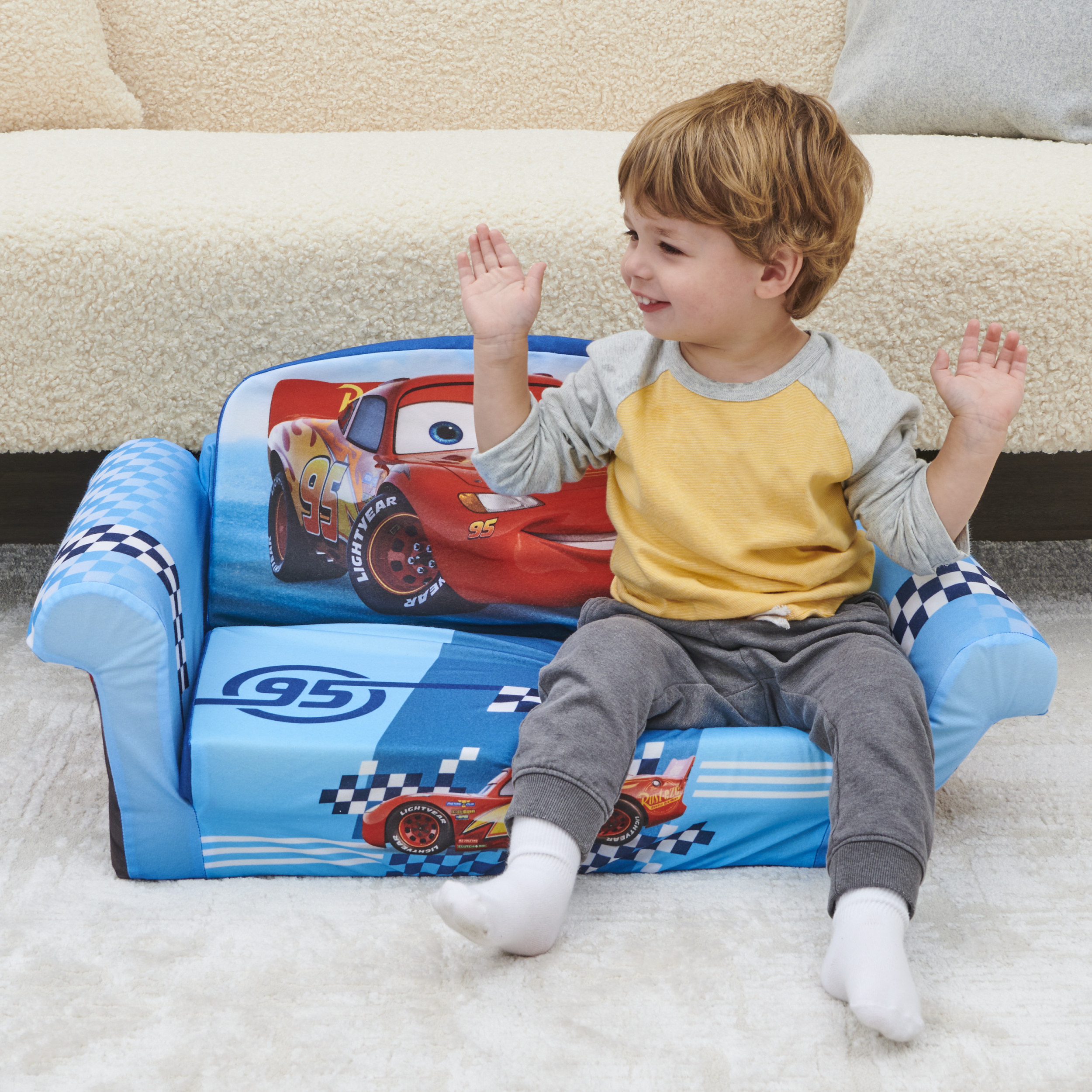 Children's 2 in 1 flip open foam sofa sales