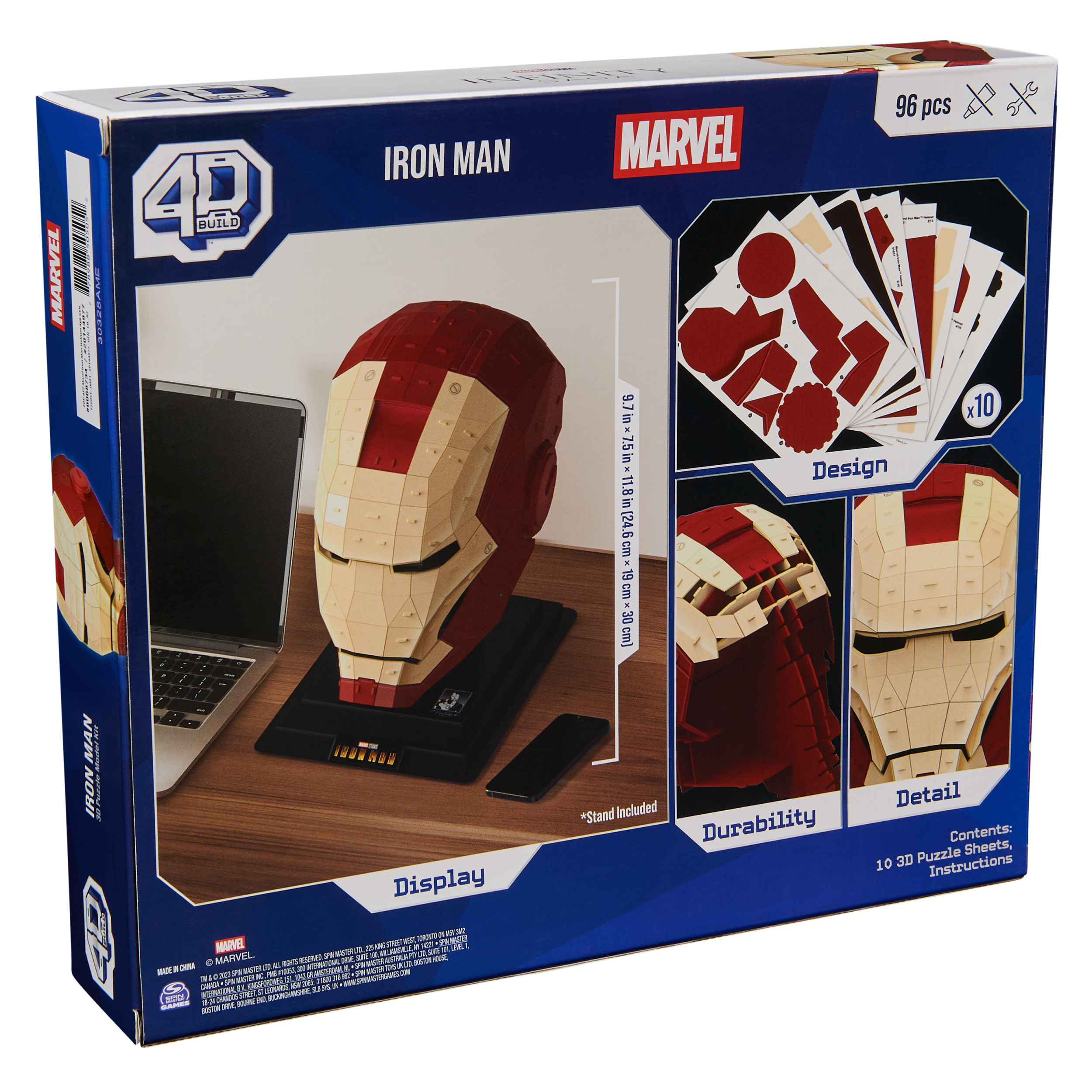 4D Build, Marvel Iron Man 3D Puzzle Model Kit with Stand 96 4D Build, Marvel Iron Man 3D Puzzle Model Kit with Stand 96