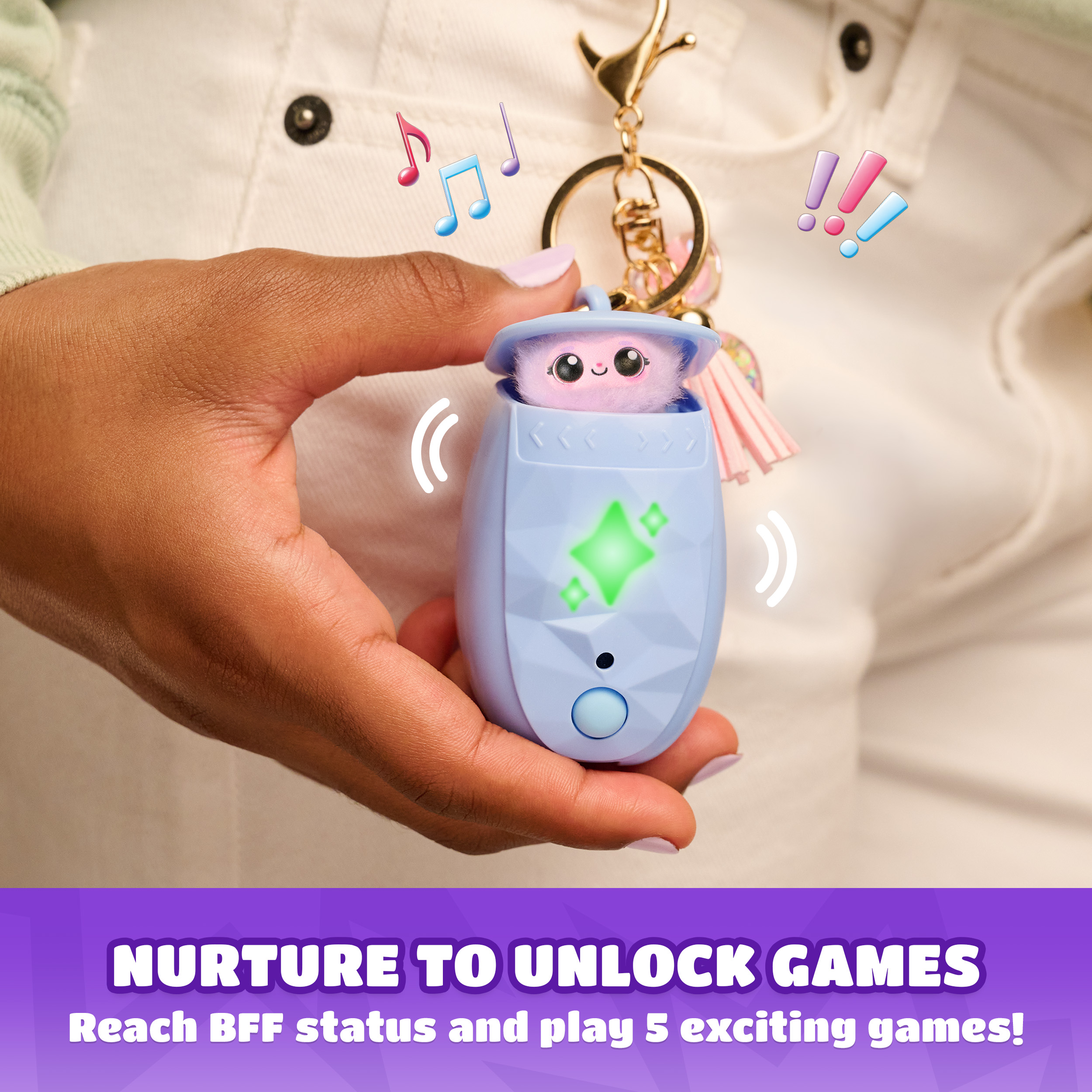 Peekimo, Purple Interactive Pet and Wearable Accessory, Cute