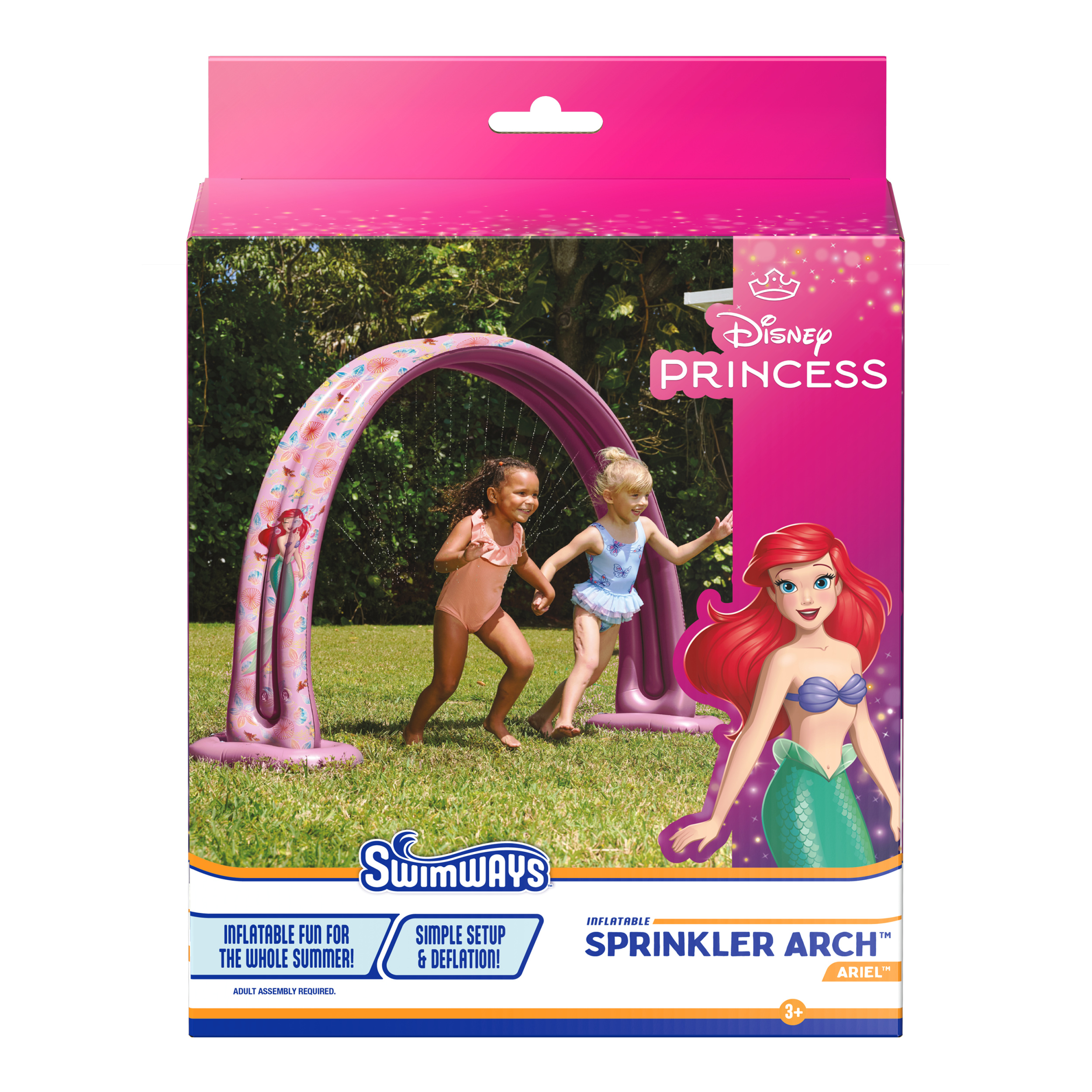 SwimWays The Little Mermaid Princess Ariel Sprinkler, Inflatable Splash ...