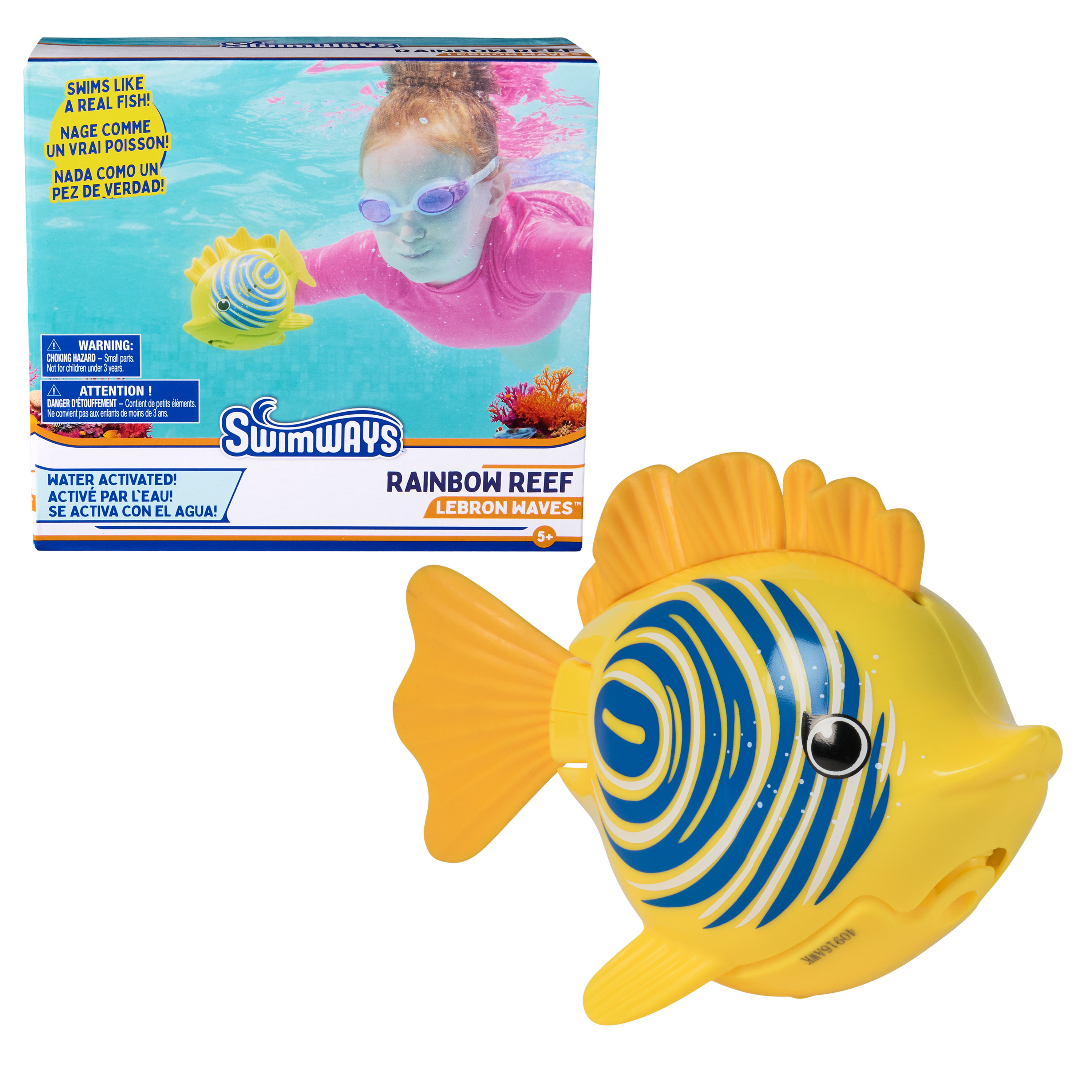 SwimWays Rainbow Reef Fish Toy, LeBron Waves Kids Pool Toy and Swimming ...