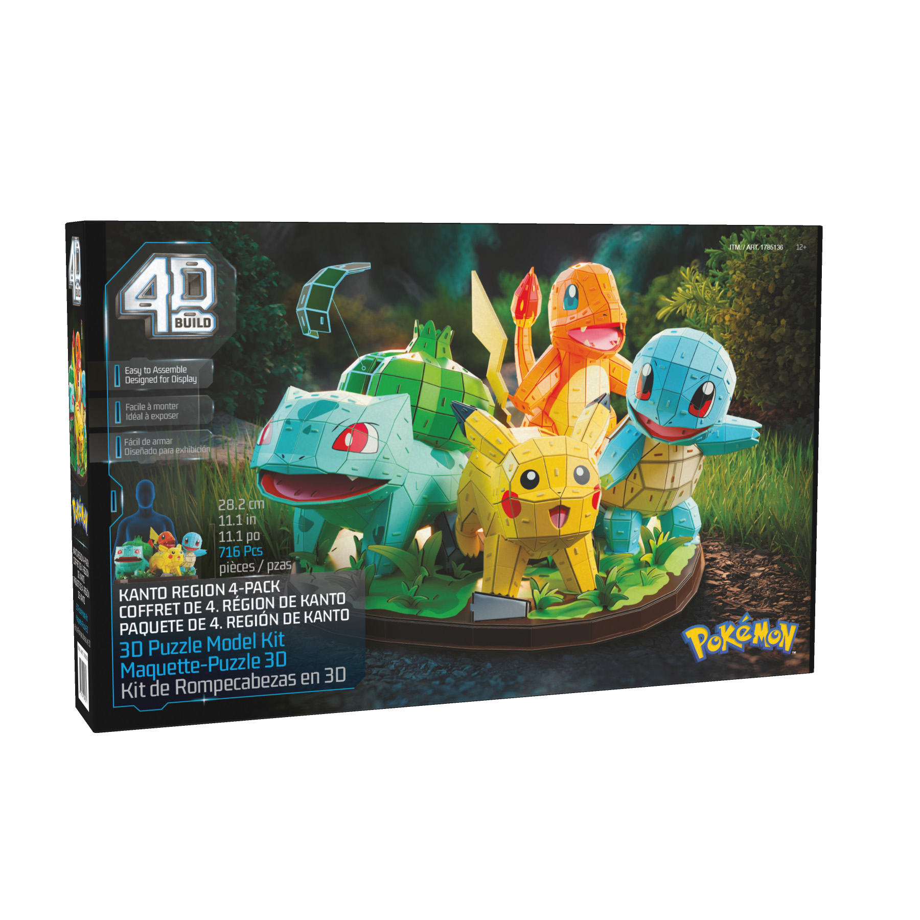 4D Build, Pokémon Starter Set 3D Model Kit, Costco Exclusive, 716