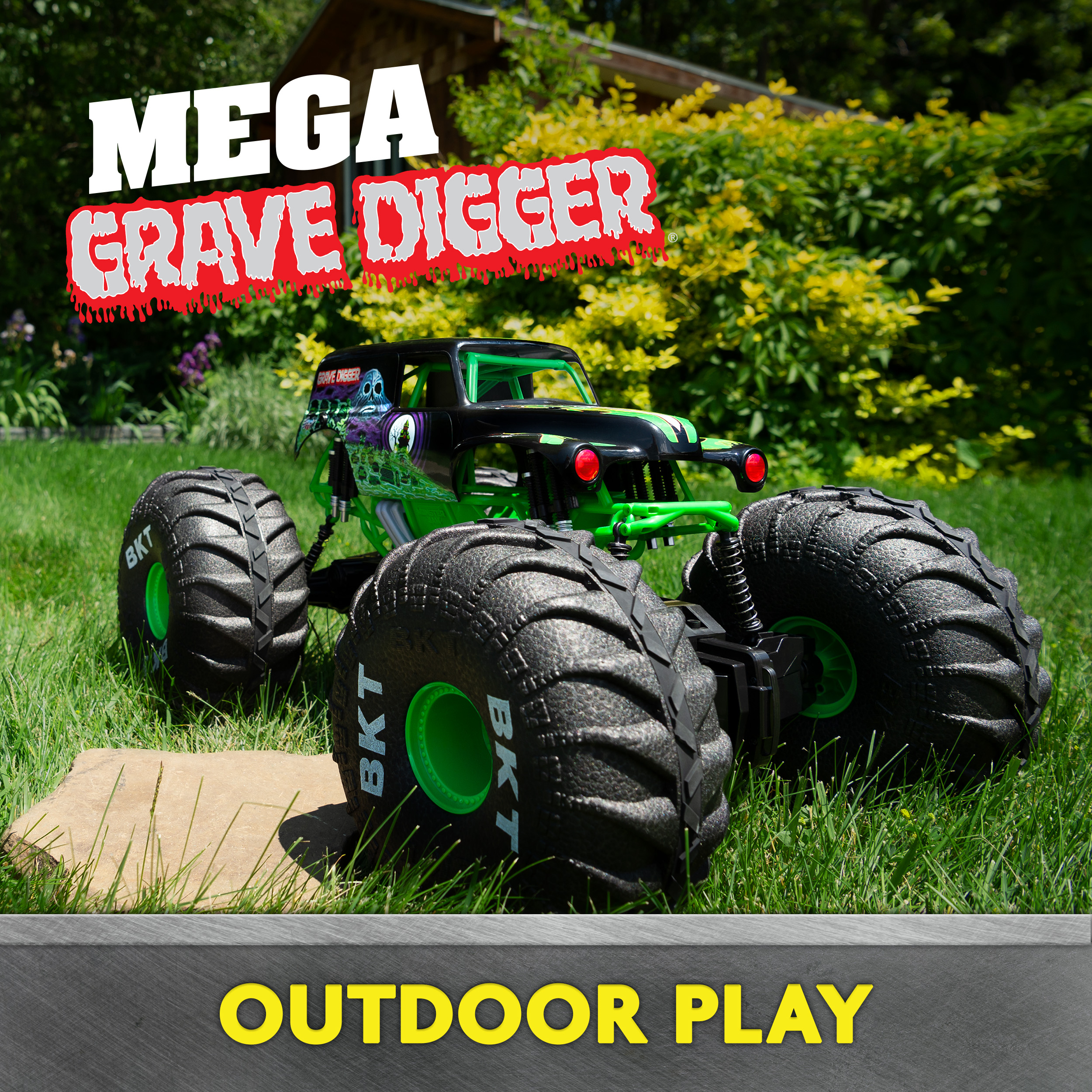 Monster jam rc mega grave digger top