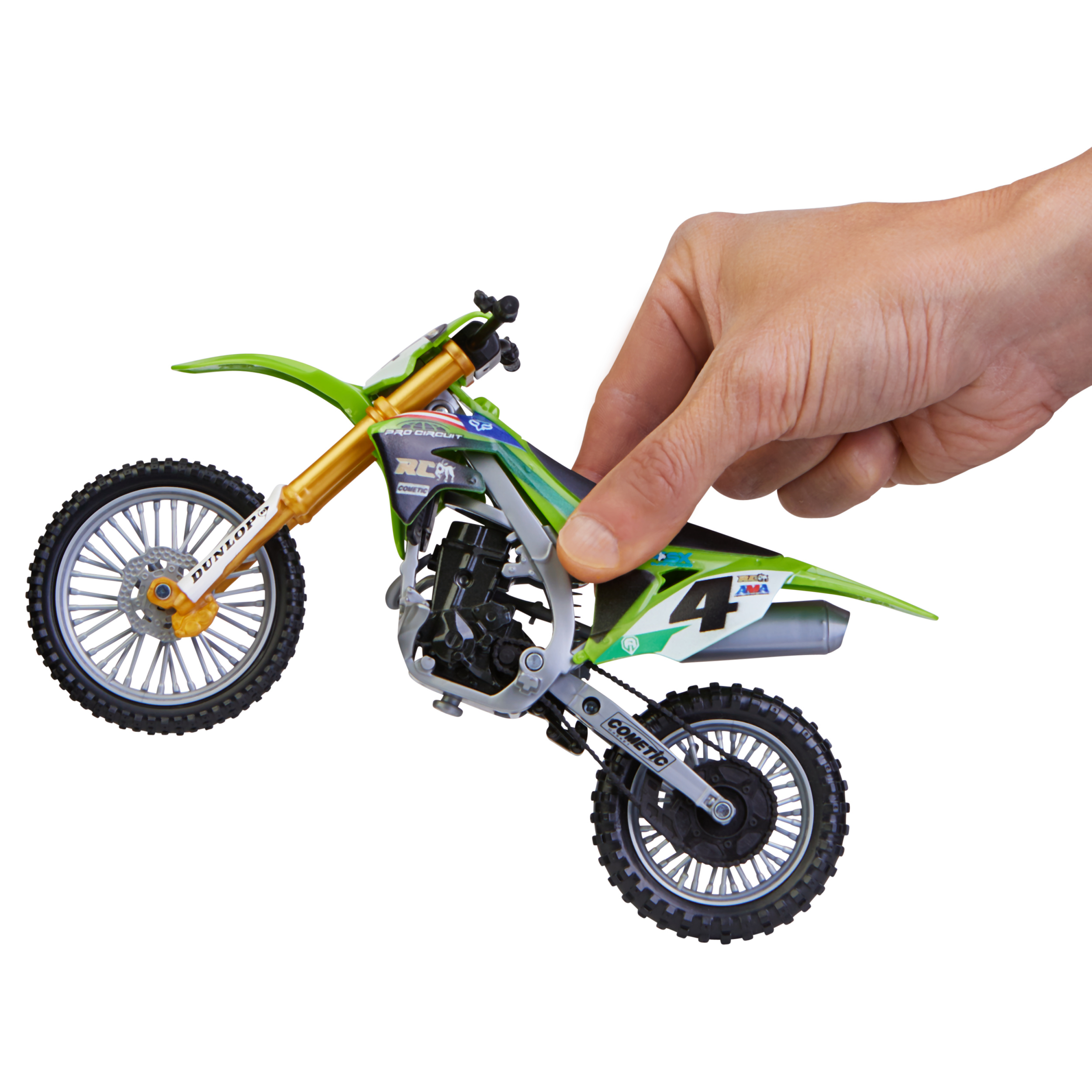 Supercross Authentic Ricky Carmichael 1 10 Scale Collector Die Cast Toy Motorcycle Replica with Display Stand For Collectors and Kids Age 5 and Up Spin Master