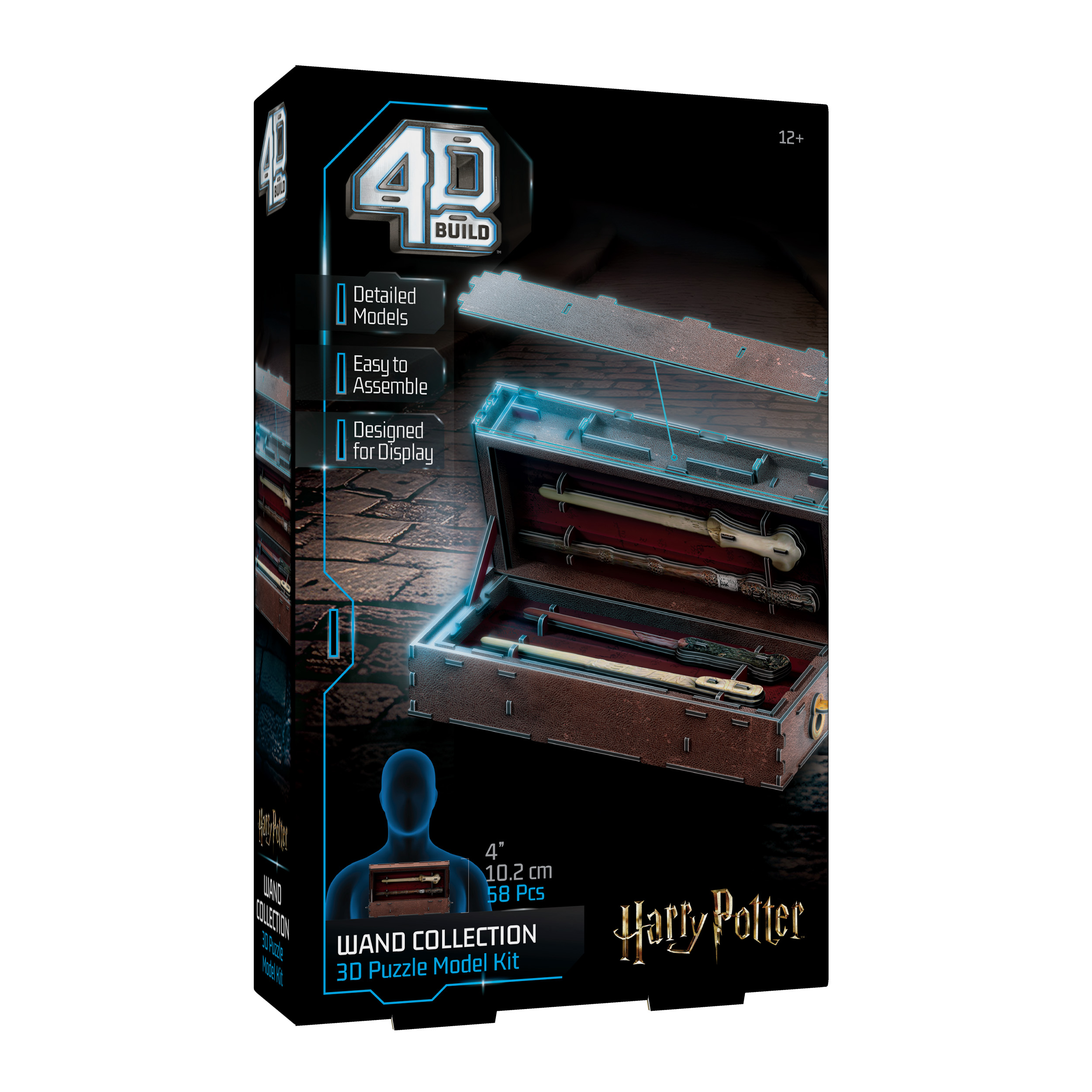 4D Build, Harry Potter 4 Wands in Case Set 3D Puzzle Model Kit, 58