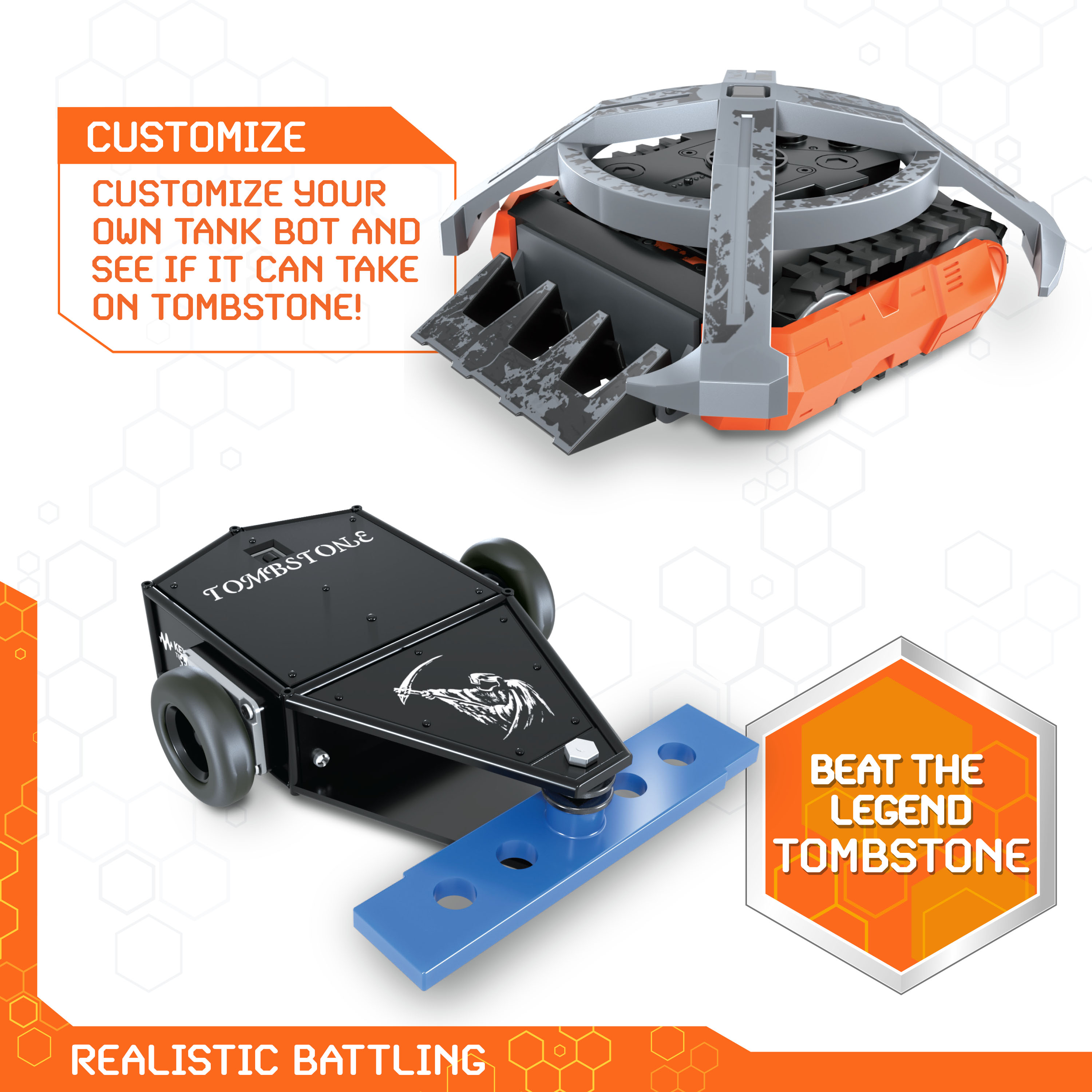 HEX BOTS BattleBots Arena MAX, Remote Control Robot Toys for Kids with ...