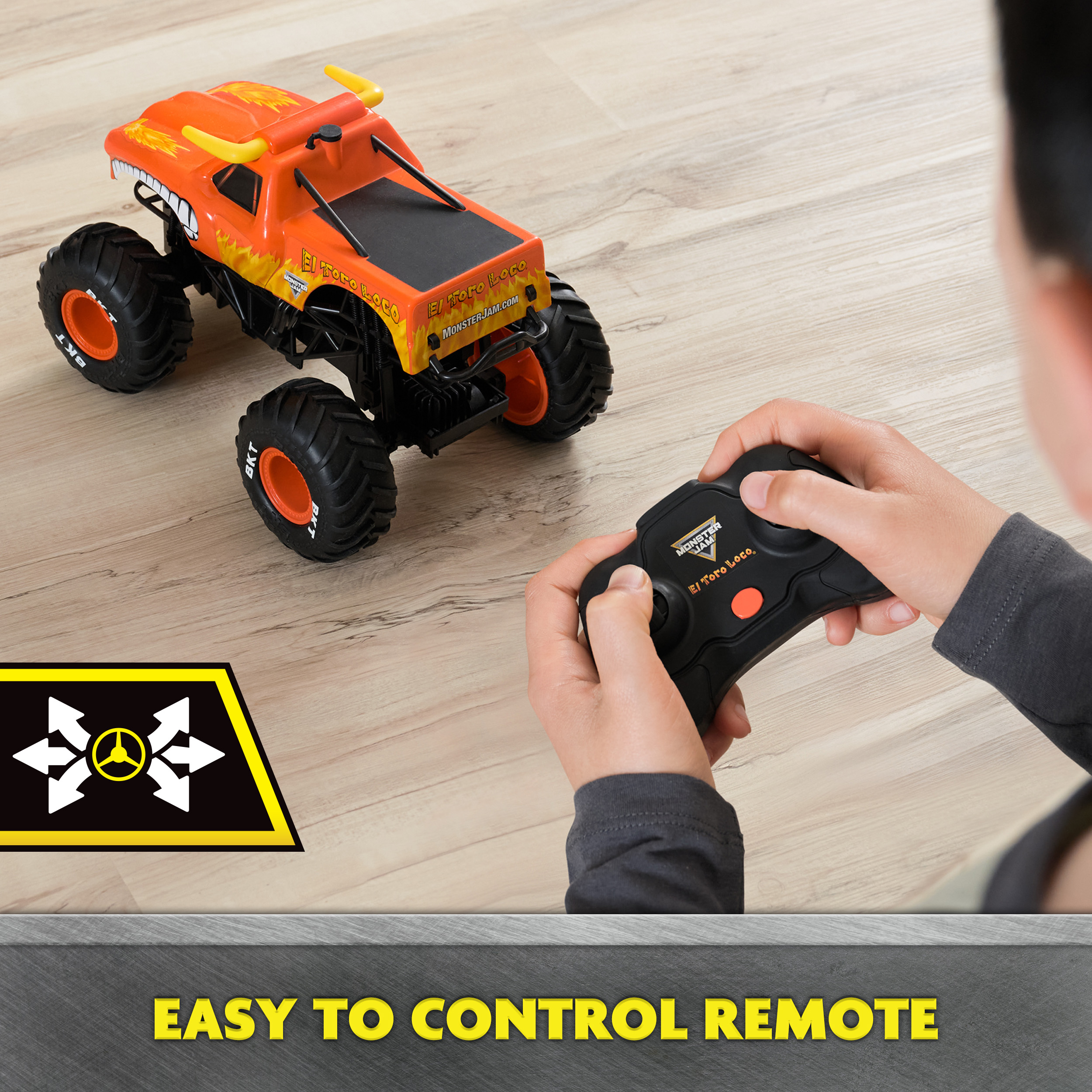 Monster Jam, El Toro Loco RC Monster Truck, 1:15 Scale | Spin Master