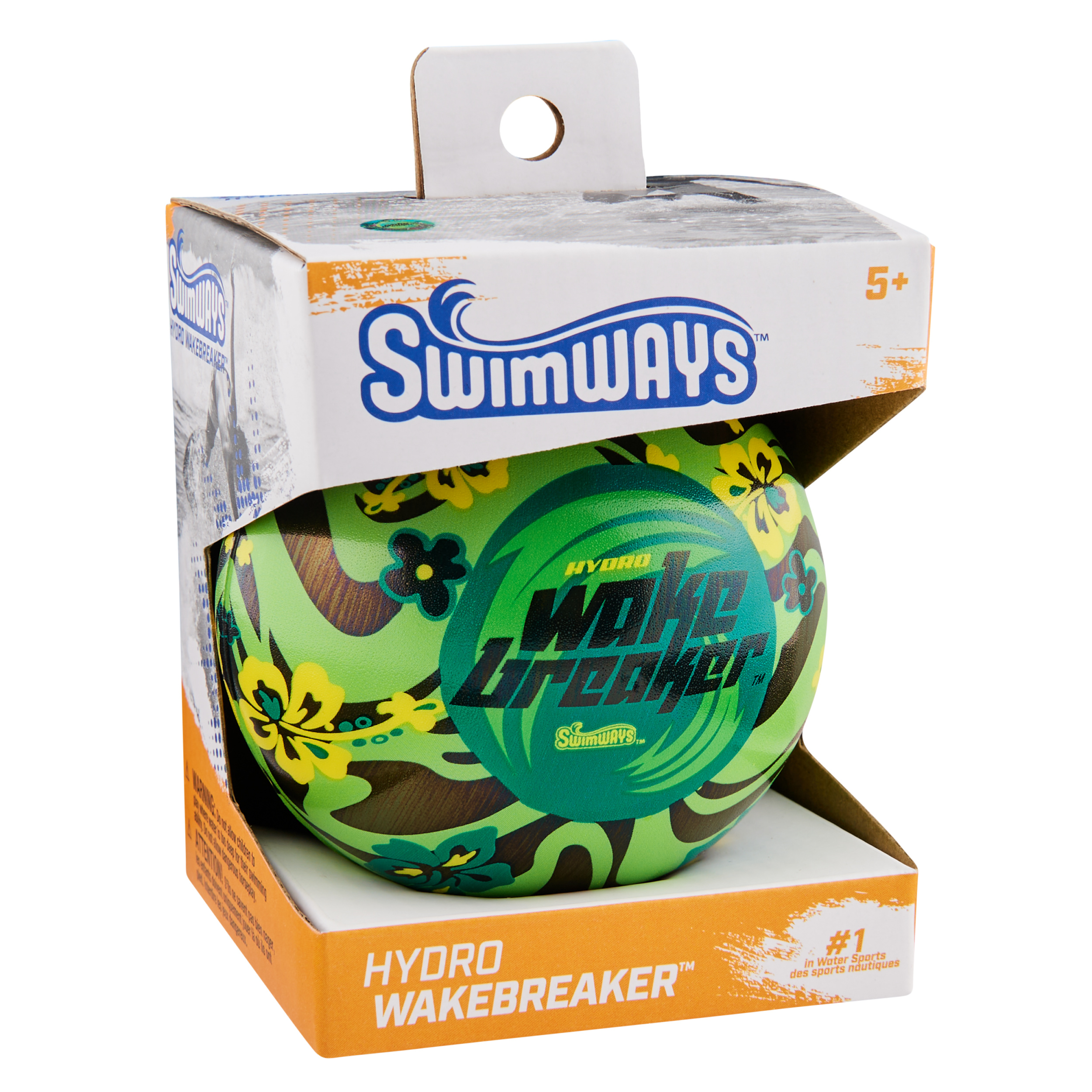 Swimways Hydro Wakebreaker Pool Toys for Kids and Adults Skip Ball for Beach Lake and Swimming Pool Outdoor Toys for Kids Aged 5 Up Green Spin Master