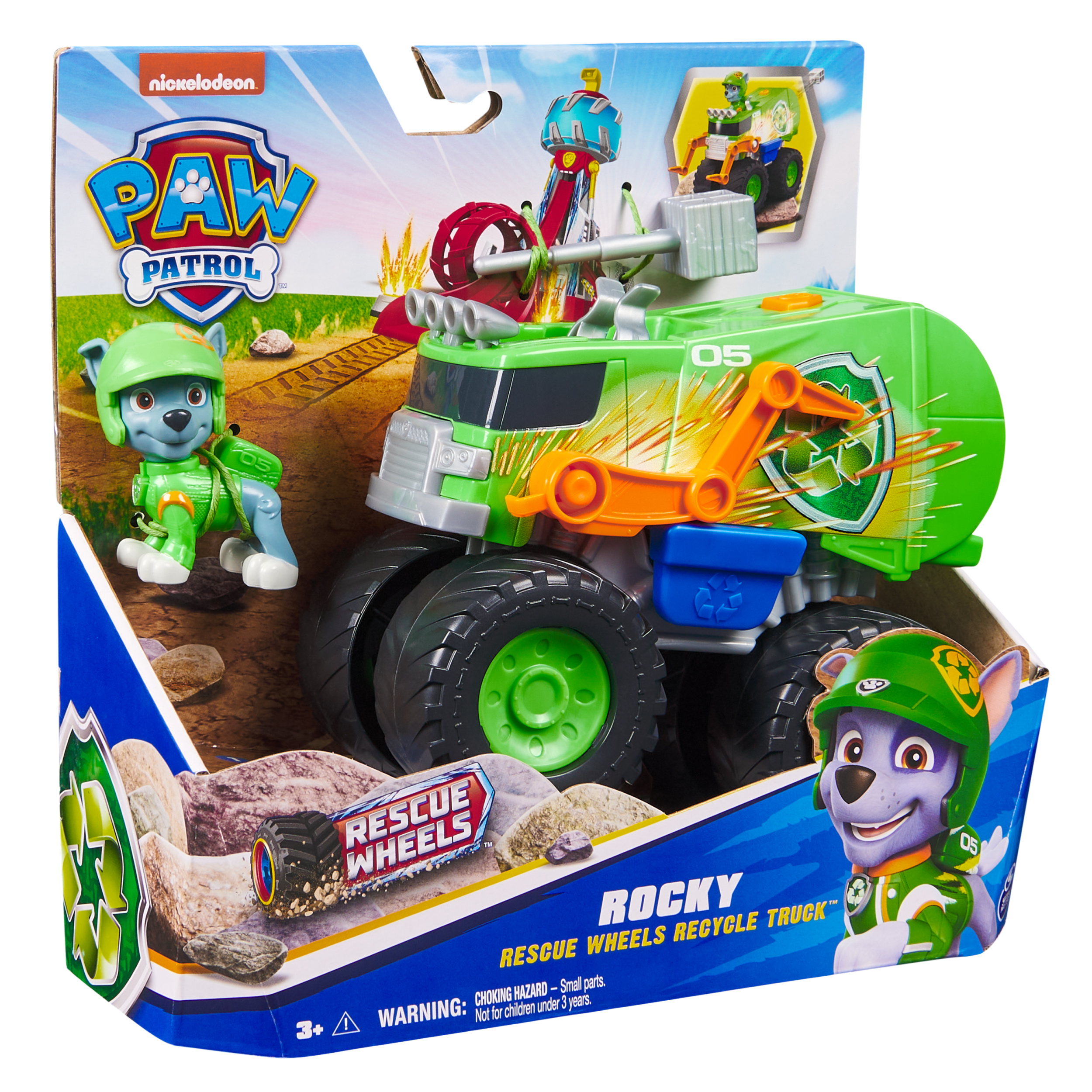 PAW Patrol Rescue Wheels Rocky s Recycle Truck Spin Master