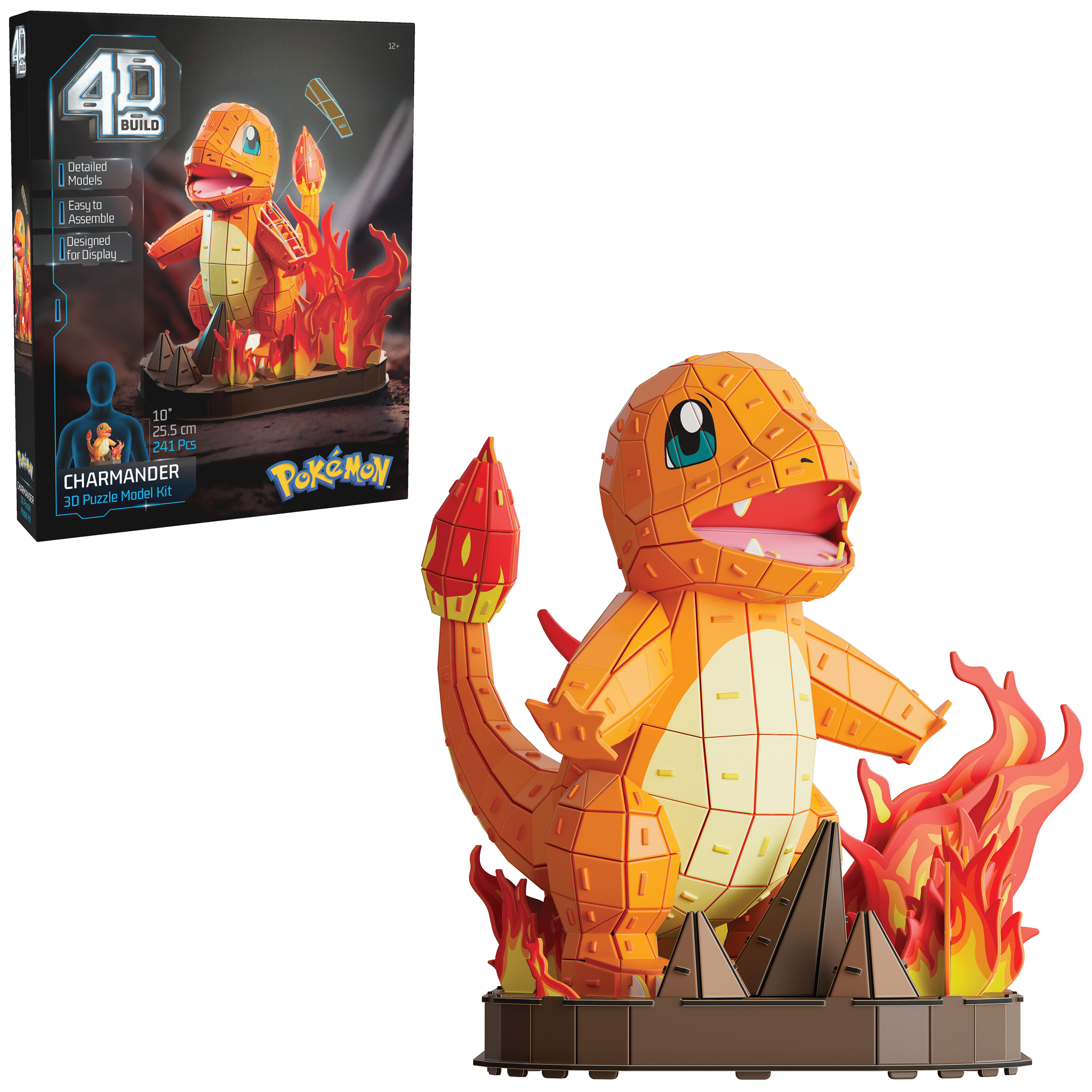 4D Build, Pokémon Charmander 3D Model Kit, Pokémon Figure, Kanto First ...