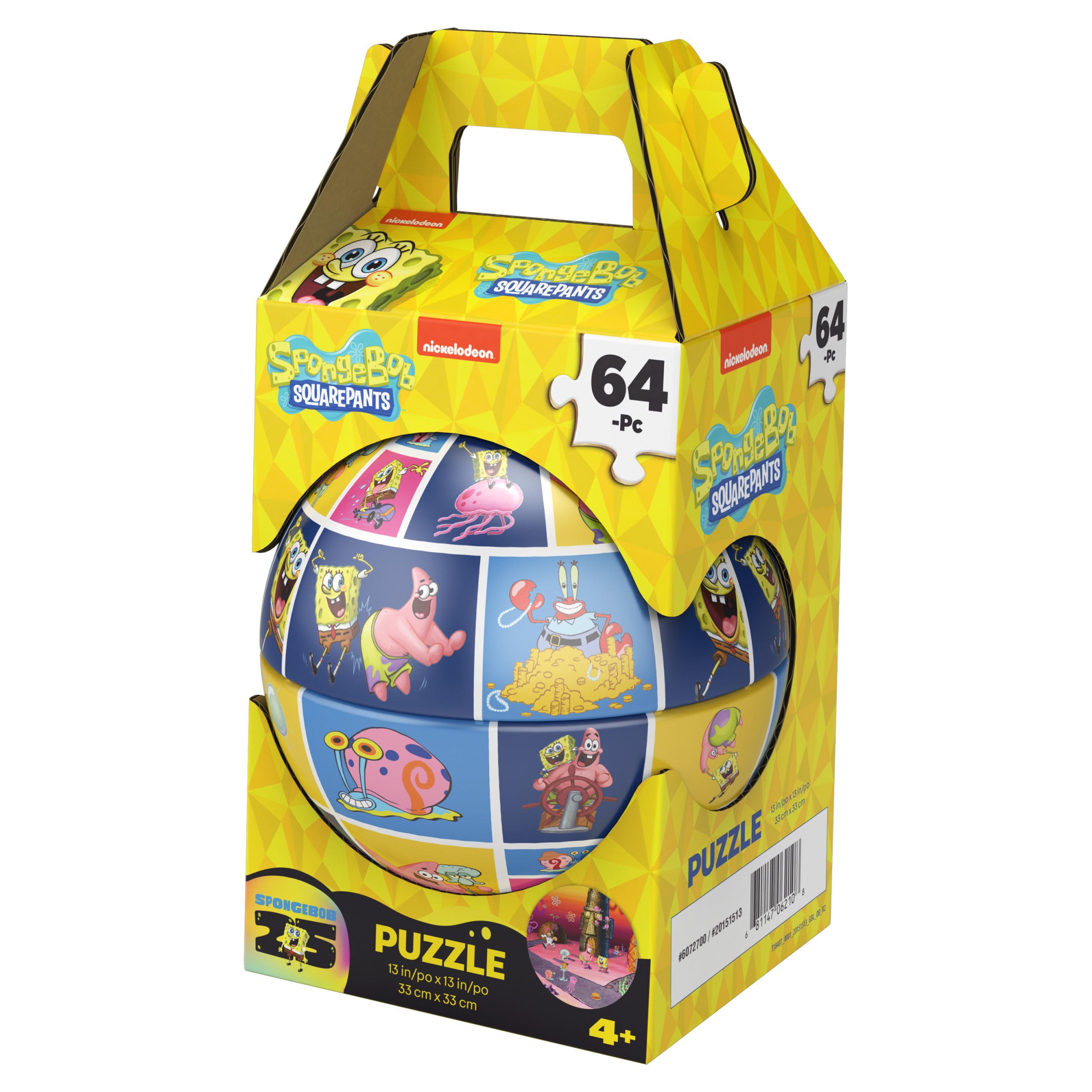 Spin Master Games, Spongebob Squarepants, 64-Piece Puzzle Sphere 