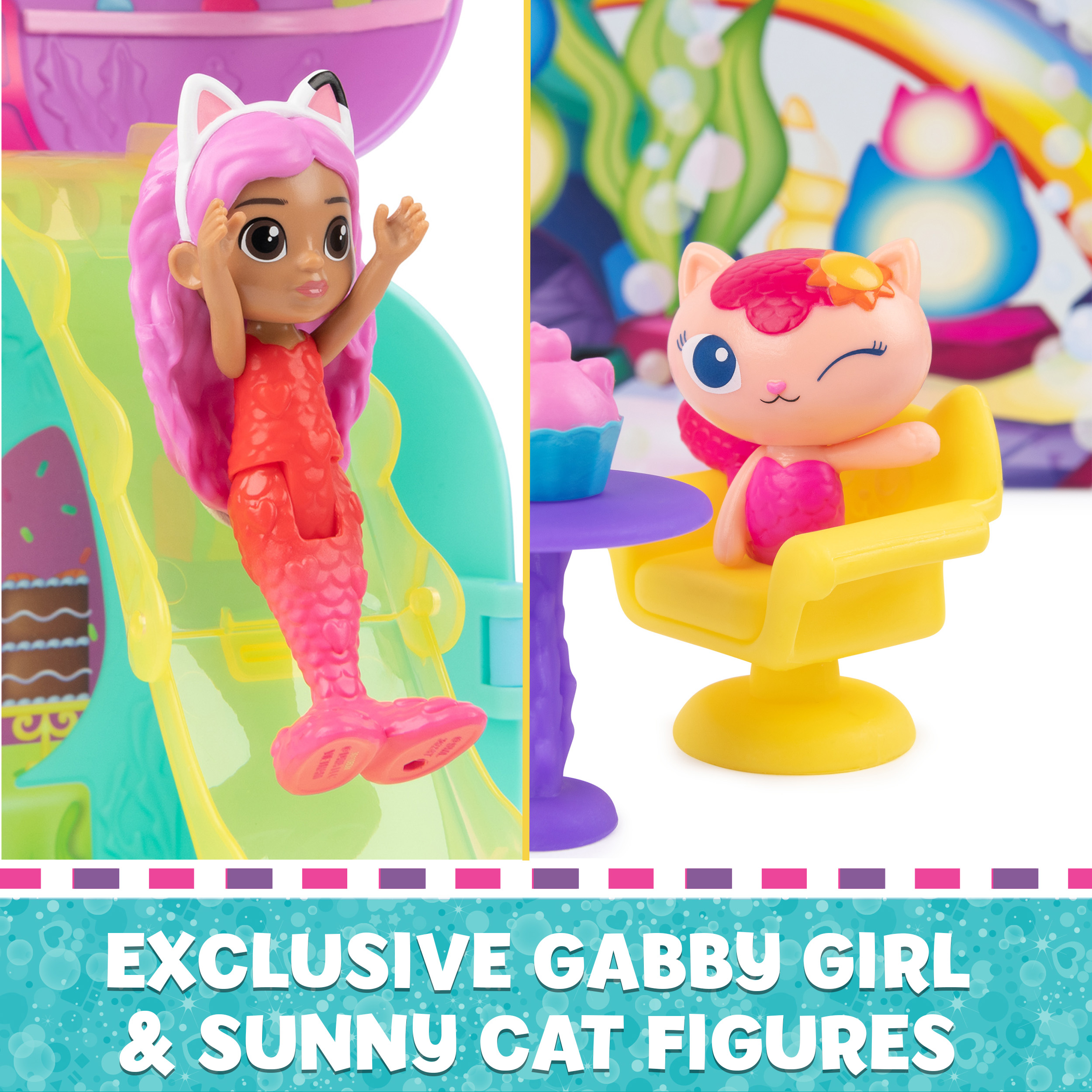 Gabby s Dollhouse Mermaid lantis On The Go Playset with Toy Figures Surprise Toys Dollhouse Accessories Kids Toys for Girls Boys 3 Spin Master