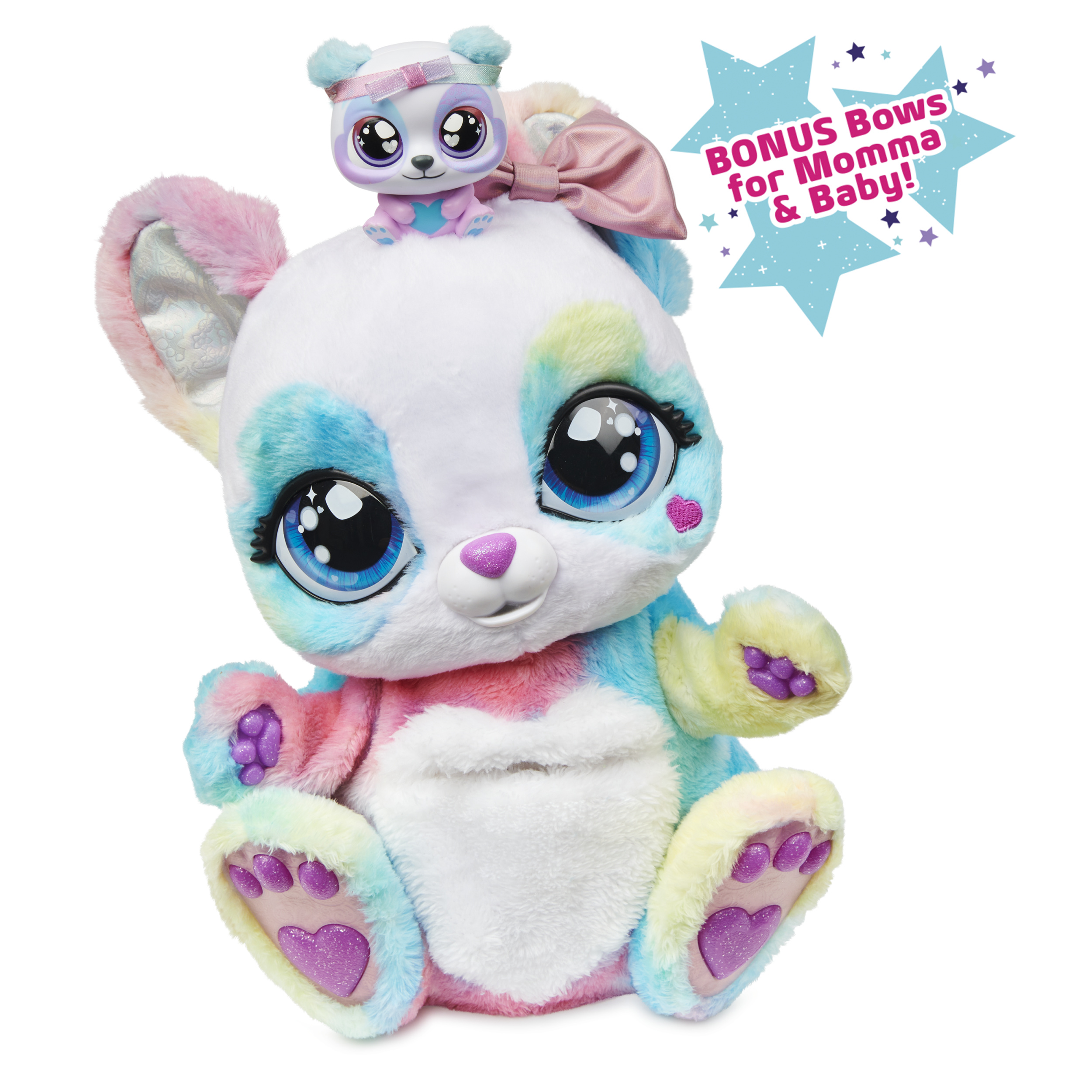 Peek A Roo Interactive Rainbow Plush Toy and Baby with Bonus Bows Over 150 Sounds Actions Kids Toys for Girls Ages 5 and up Spin Master