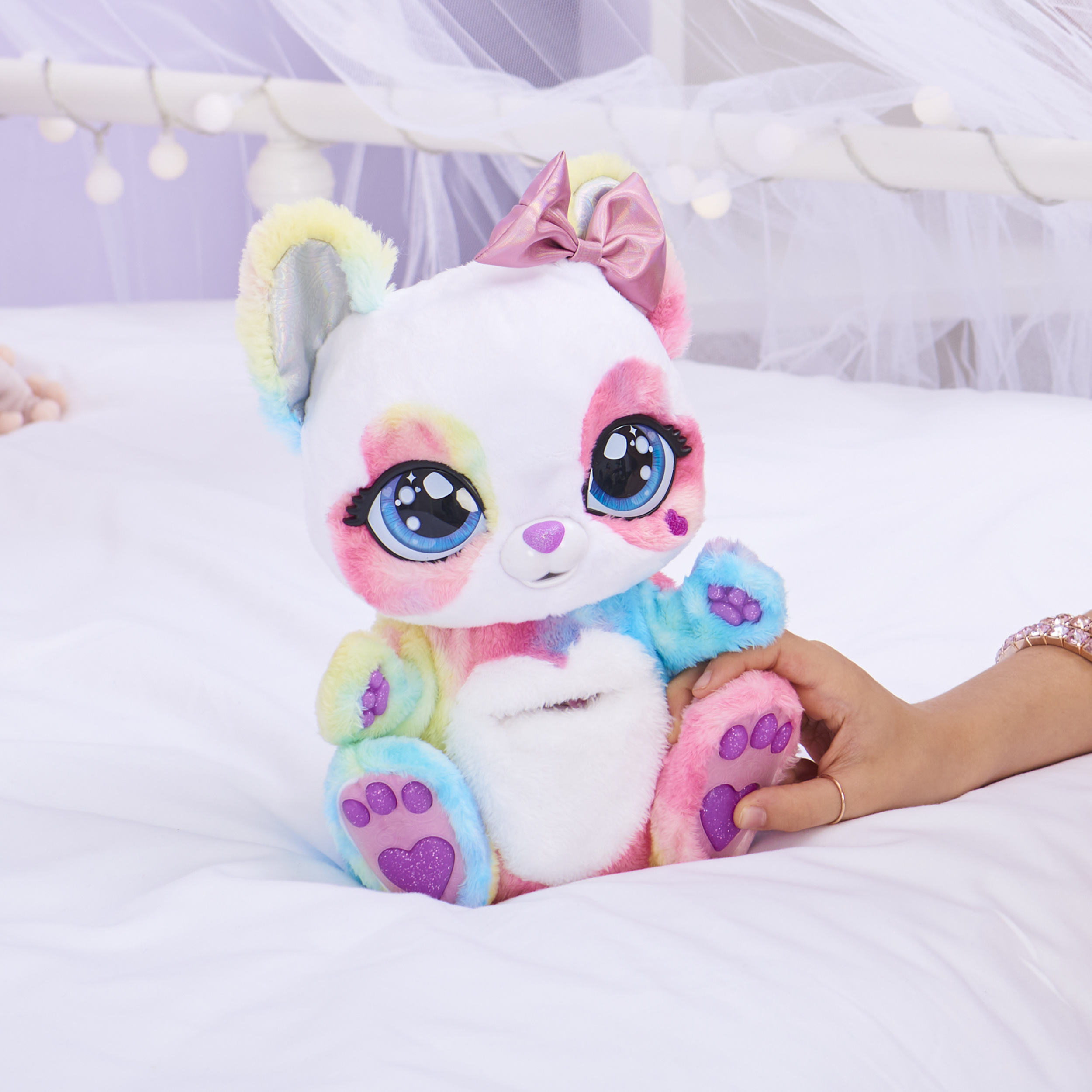 Peek-A-Roo インタラクティブなレインボー ぬいぐるみ Peek-A-Roo, Interactive Rainbow Plush Toy and Baby with