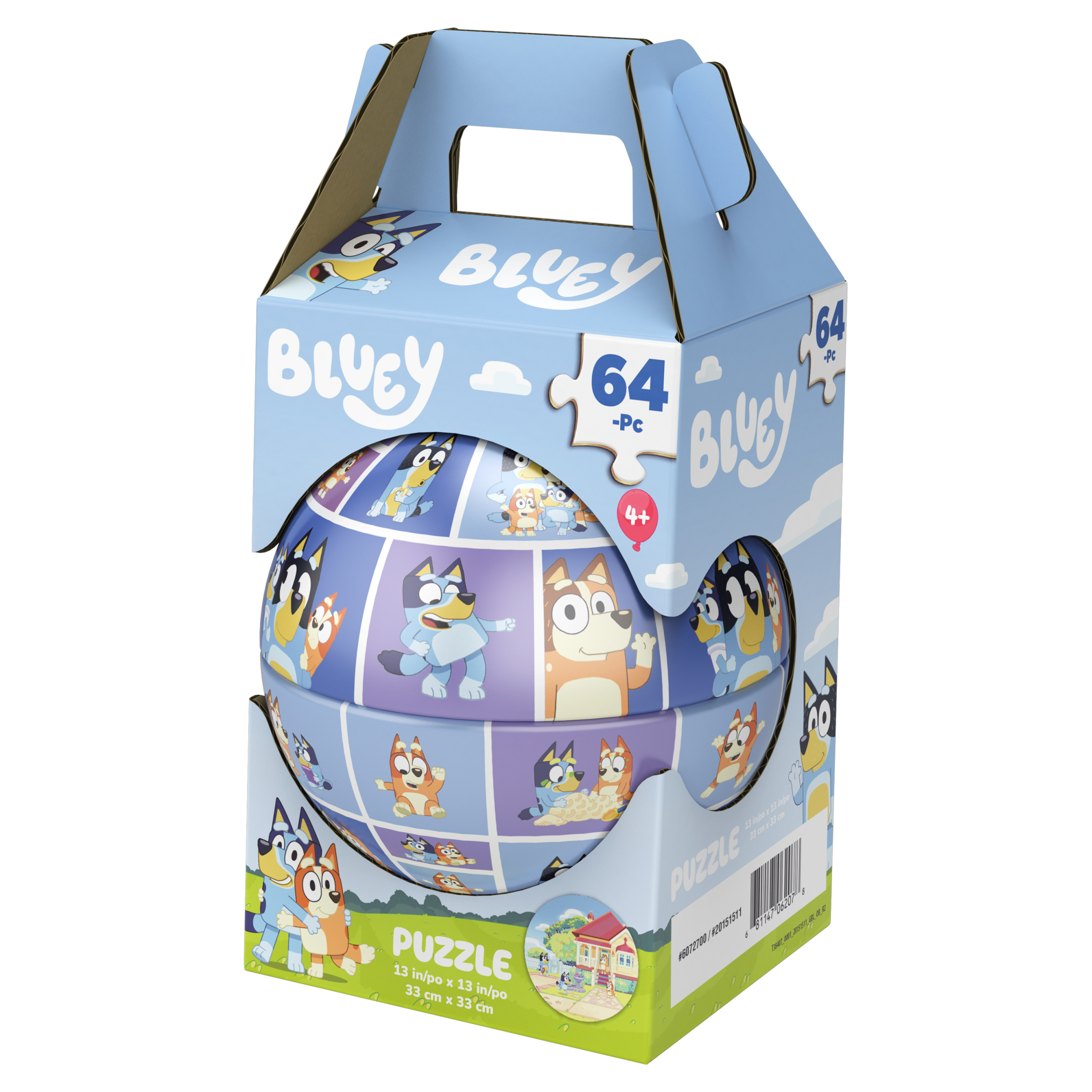 Spin Master Games, Bluey, 64-Piece Puzzle Sphere, Round Puzzle, Puzzles ...