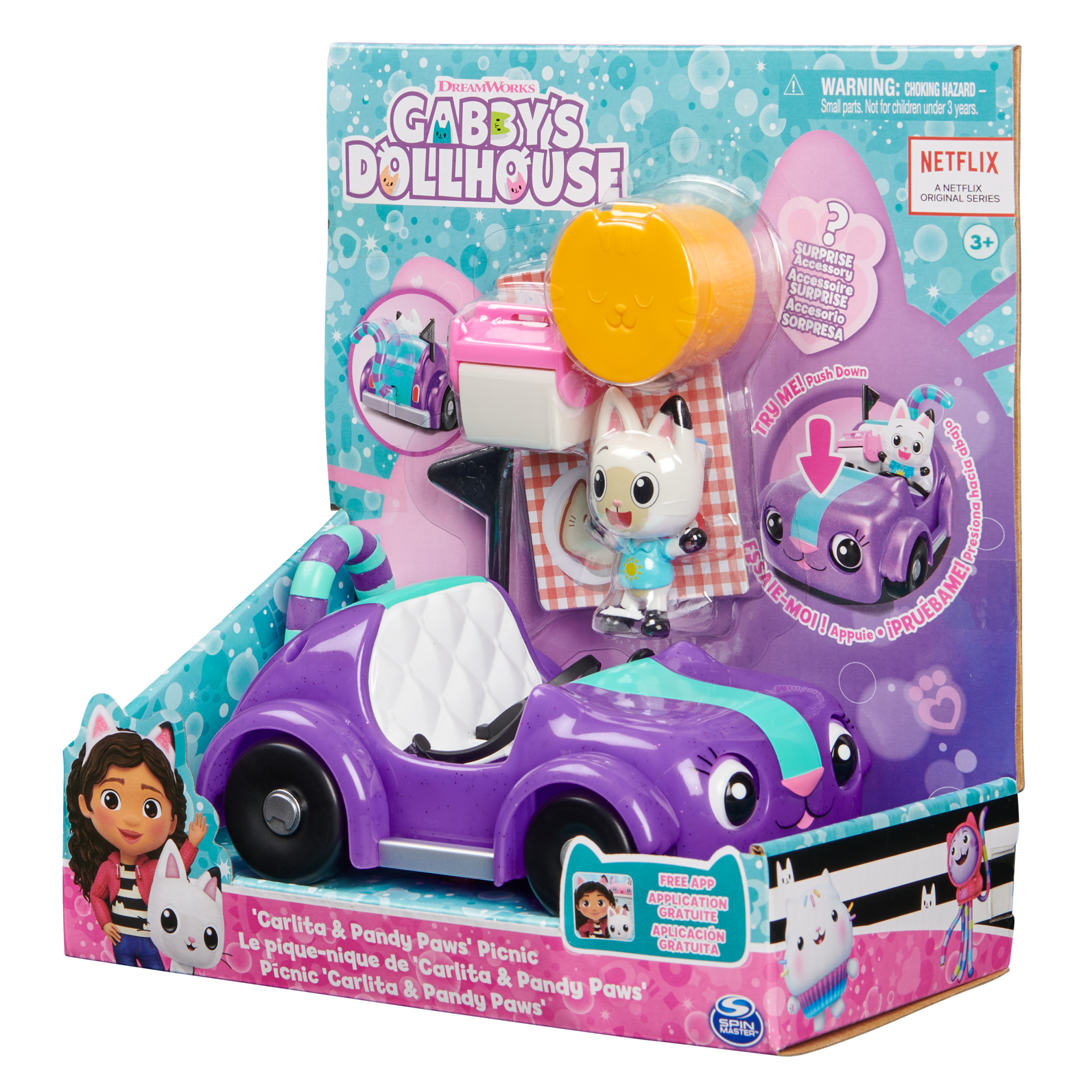 Gabby's Dollhouse, Carlita Toy Car with Pandy Paws