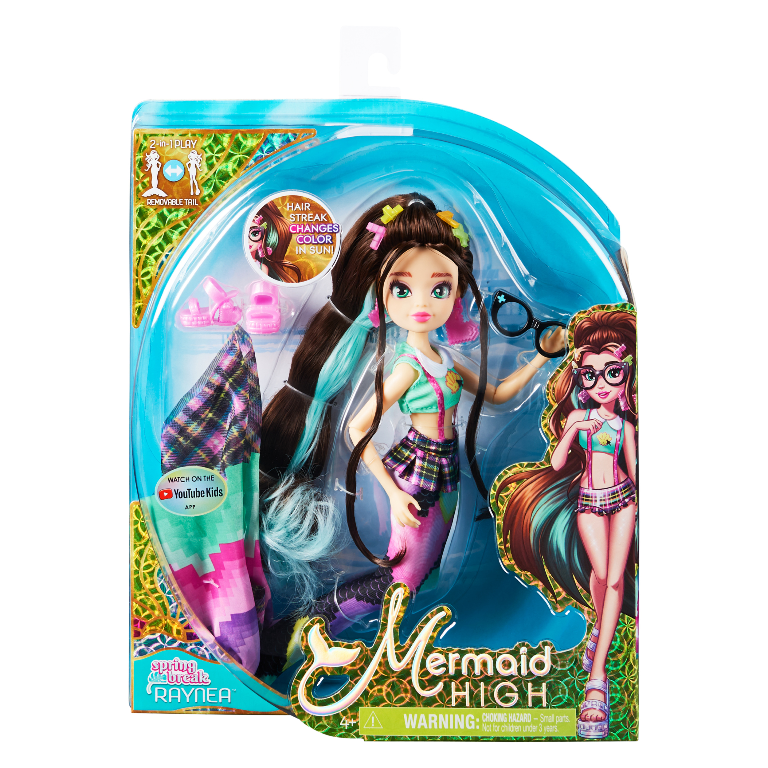 Mermaid High, Spring Break Raynea Mermaid Doll & Accessories