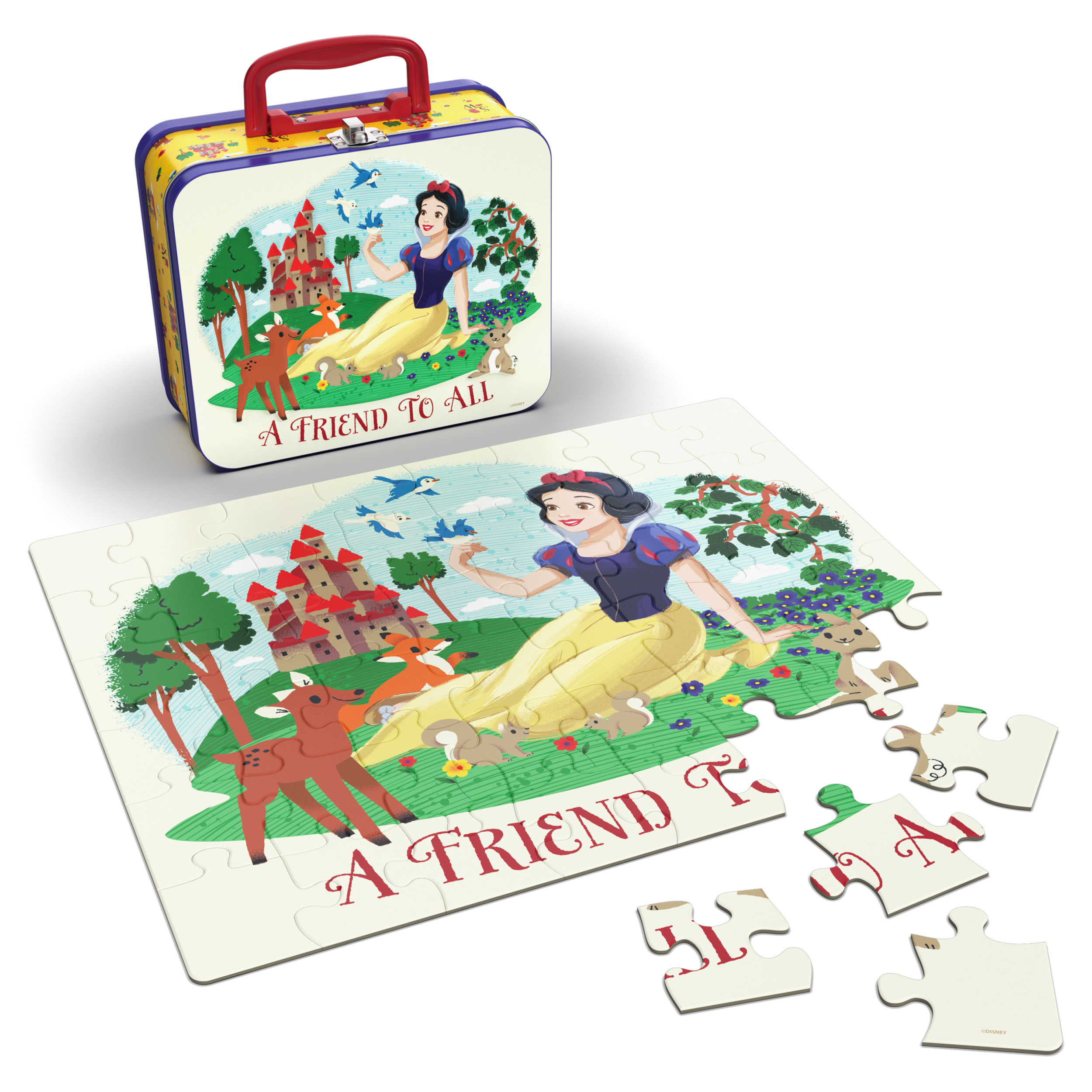 Disney Princess 48-Piece Puzzle in Tin with Handle, for Families