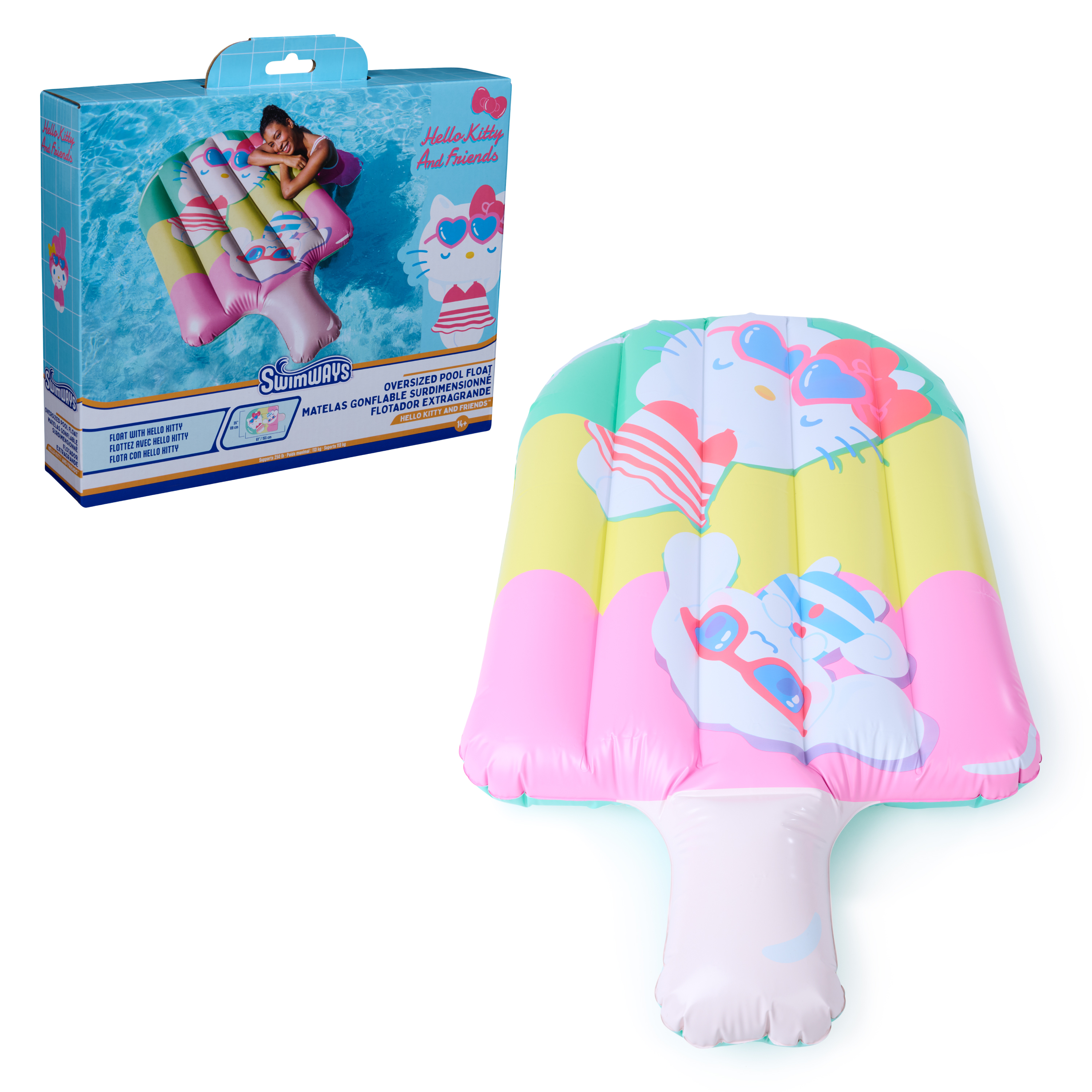 Backyardigans Pool Floatie SwimWays Hello Kitty and Friends Oversized Pool Float, Floatie for Kids ...