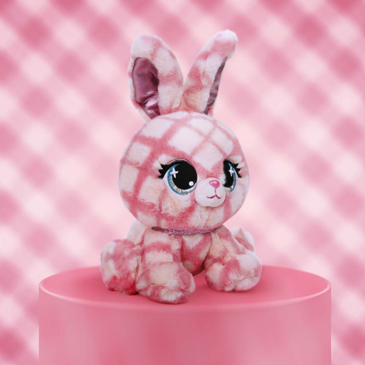 P.Lushes Pets Trixie Karrats Designer Fashion Plush Toy Collectible Bunny Stuffed Animal Pink and Purple 6 Spin Master
