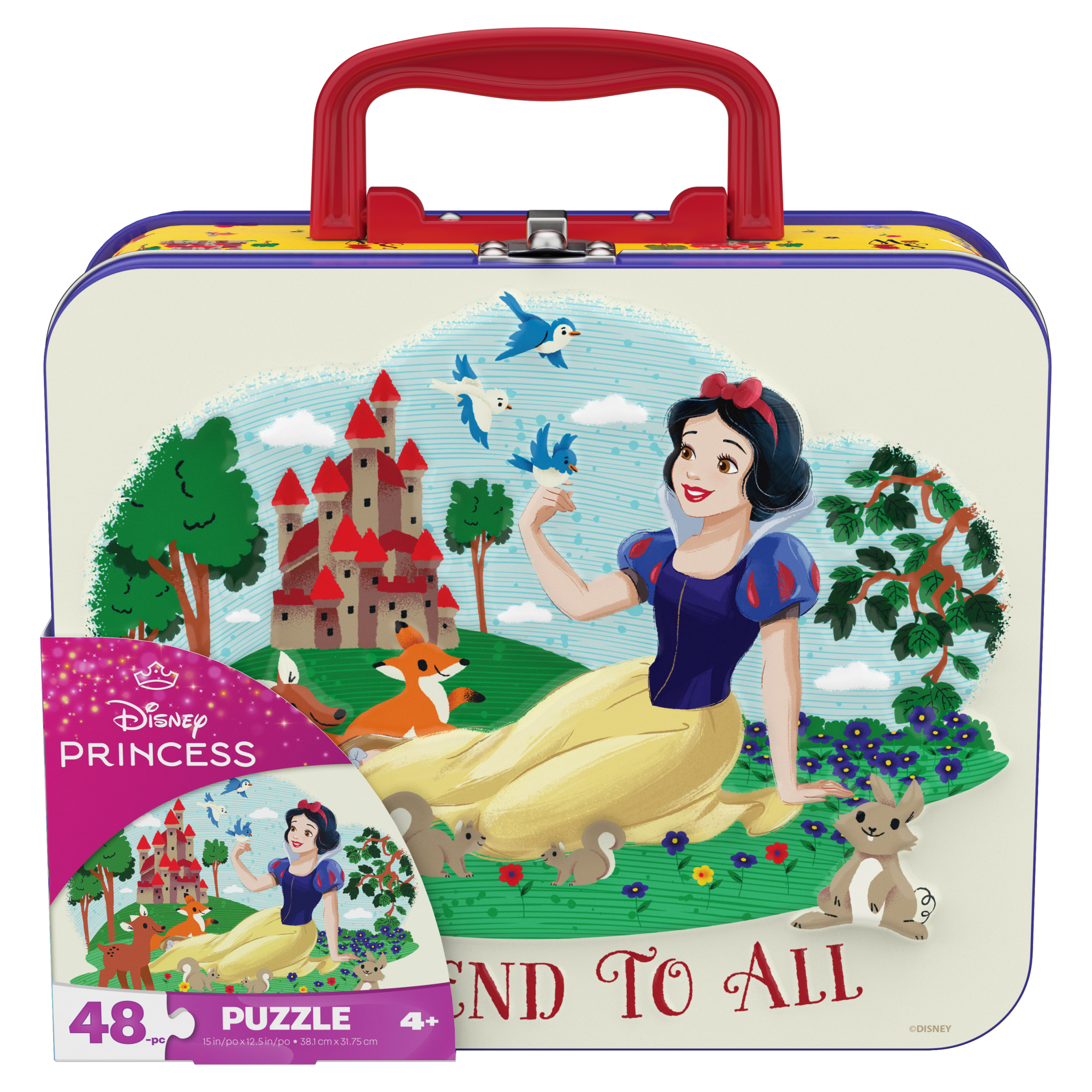 Disney Princess 48-Piece Puzzle in Tin with Handle, for Families