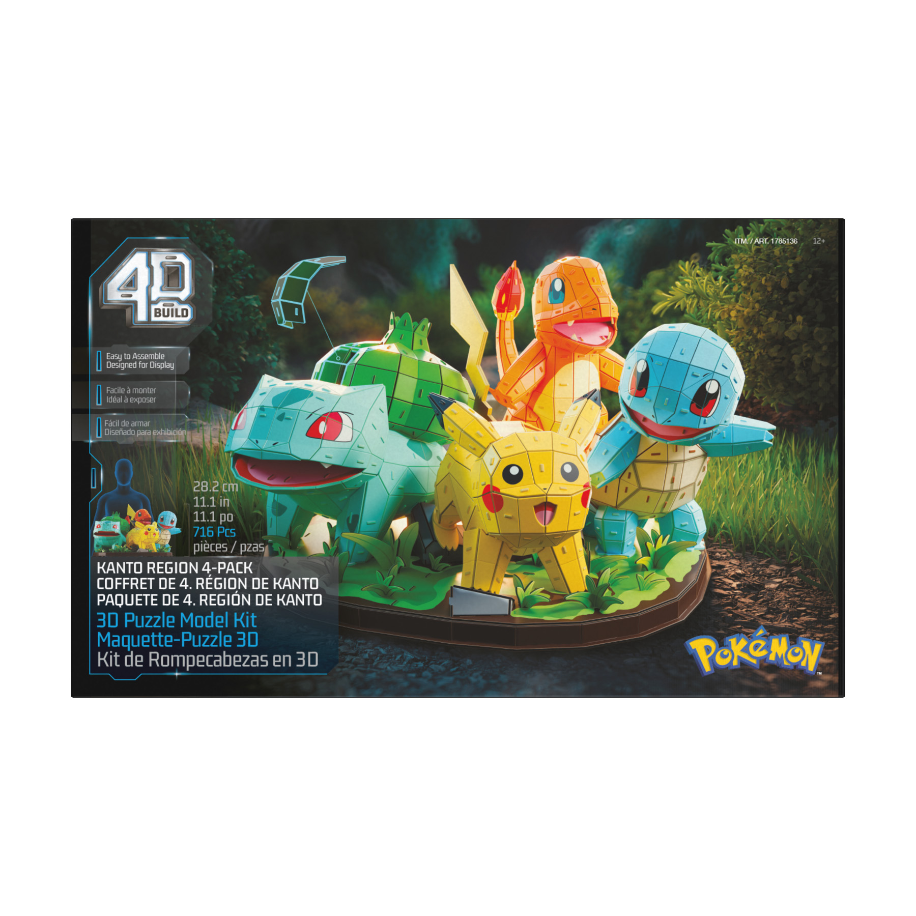 4D Build, Pokémon Starter Set 3D Model Kit, Costco Exclusive, 716
