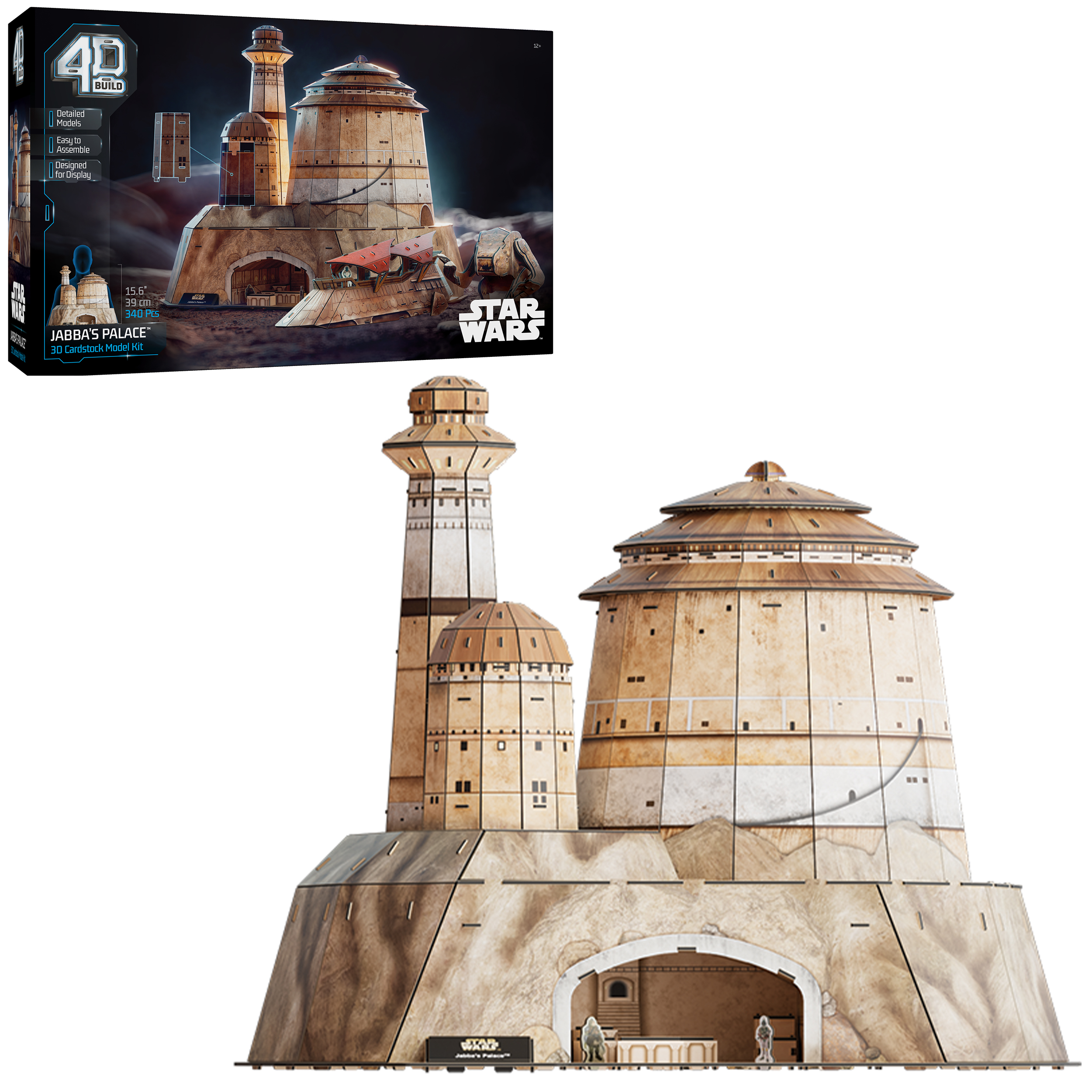 4D BUILD Puzzle 3D Star Wars – Maquette R2-D2 201 Pièces – Montage Sans Outils, Colle Incluse – Cadeau Adulte Et Enfant Dès 12 Ans