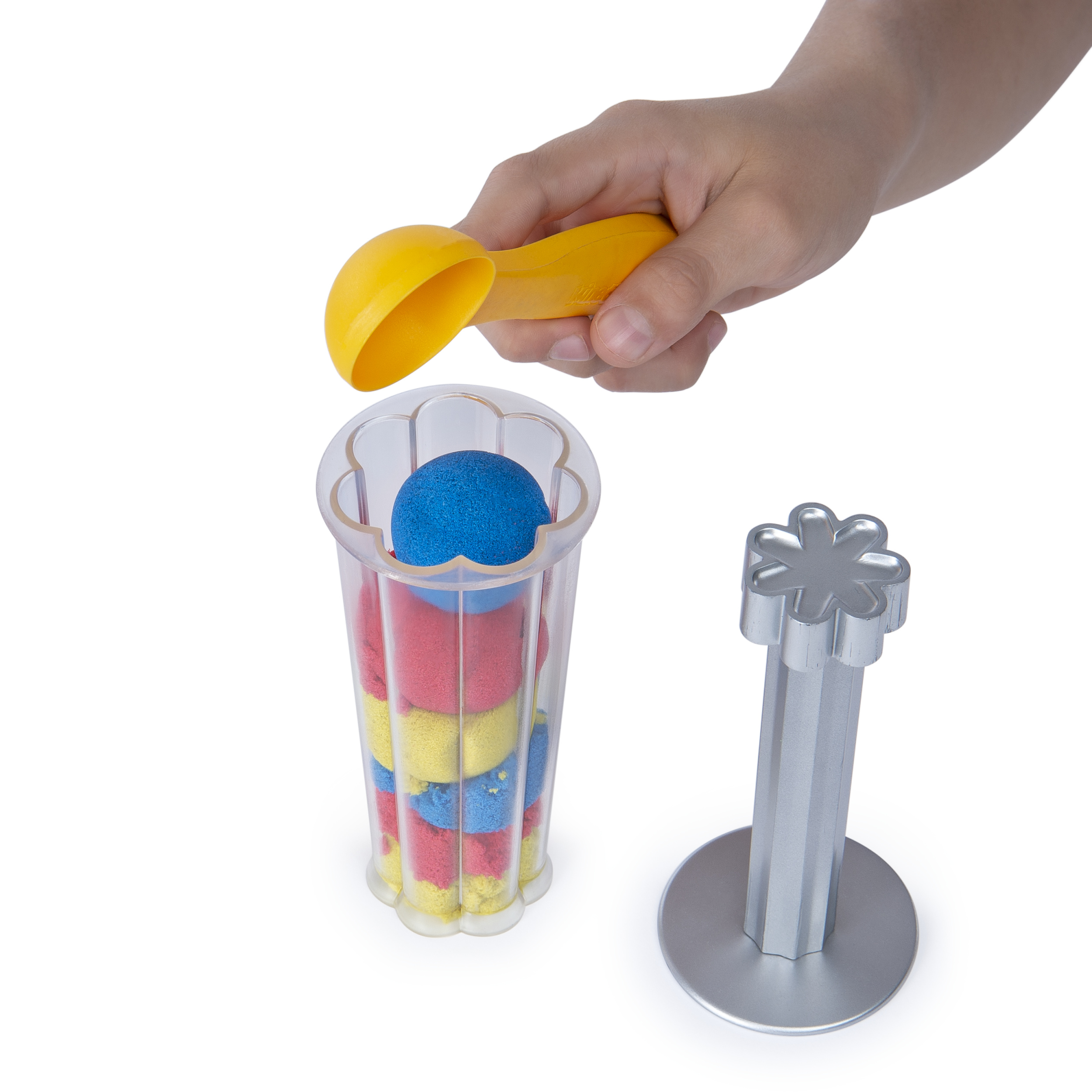 Kinetic Sand, Sandwhirlz Playset with 3 Colors of Kinetic