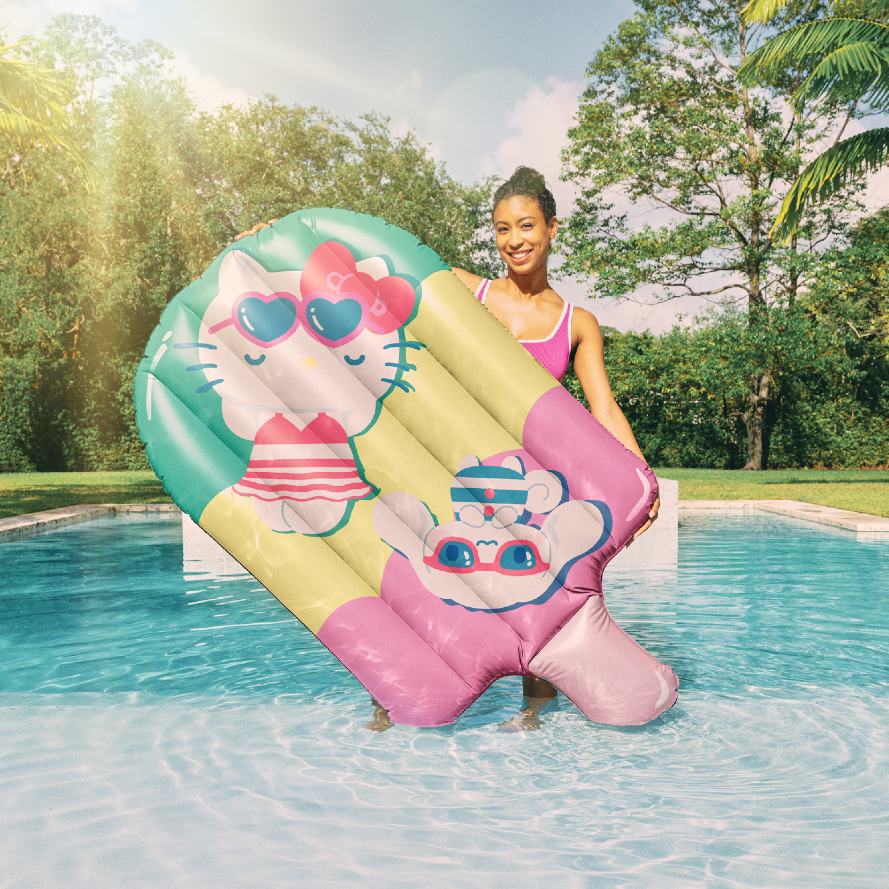 Oversize Float SwimWays Hello Kitty and Friends Oversized Pool Float, Floatie for Kids ...