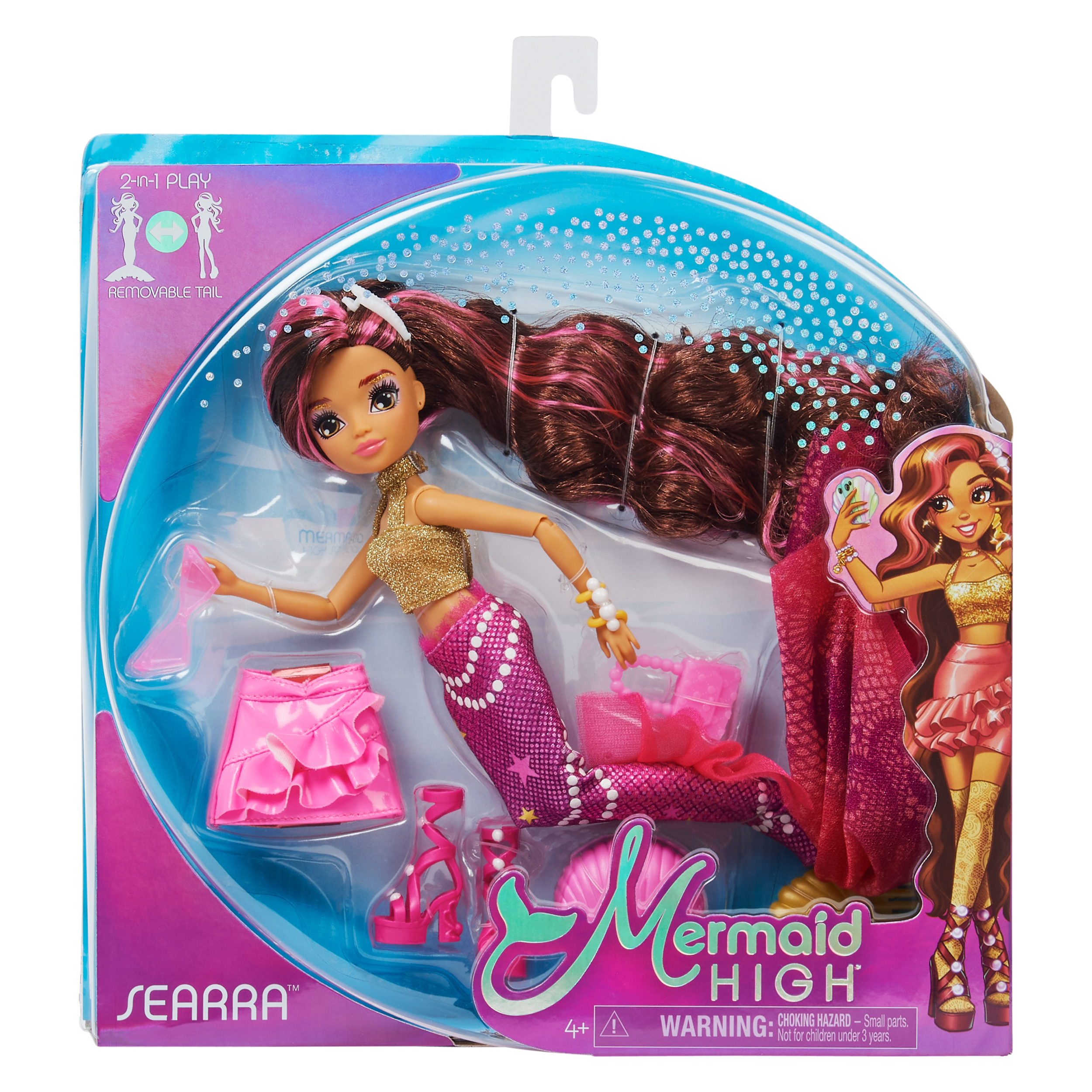 Mermaid High Searra Deluxe Mermaid Doll Accessories with Removable Tail Doll Clothes and Fashion Accessories Kids Toys for Girls Ages 4 and up Spin Master